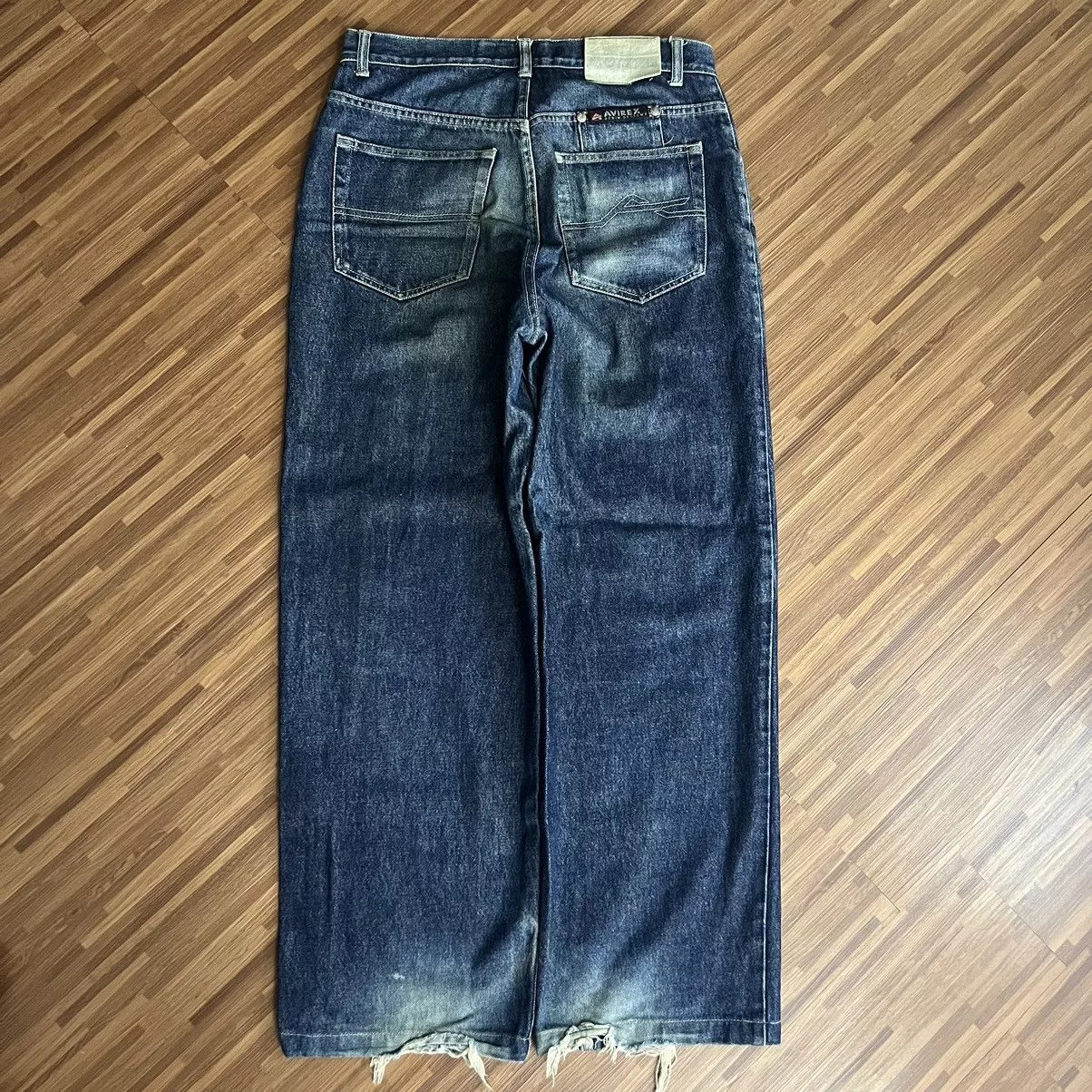Avirex Denim “AVIREX” DISTRESS JEANS Blue Vintage