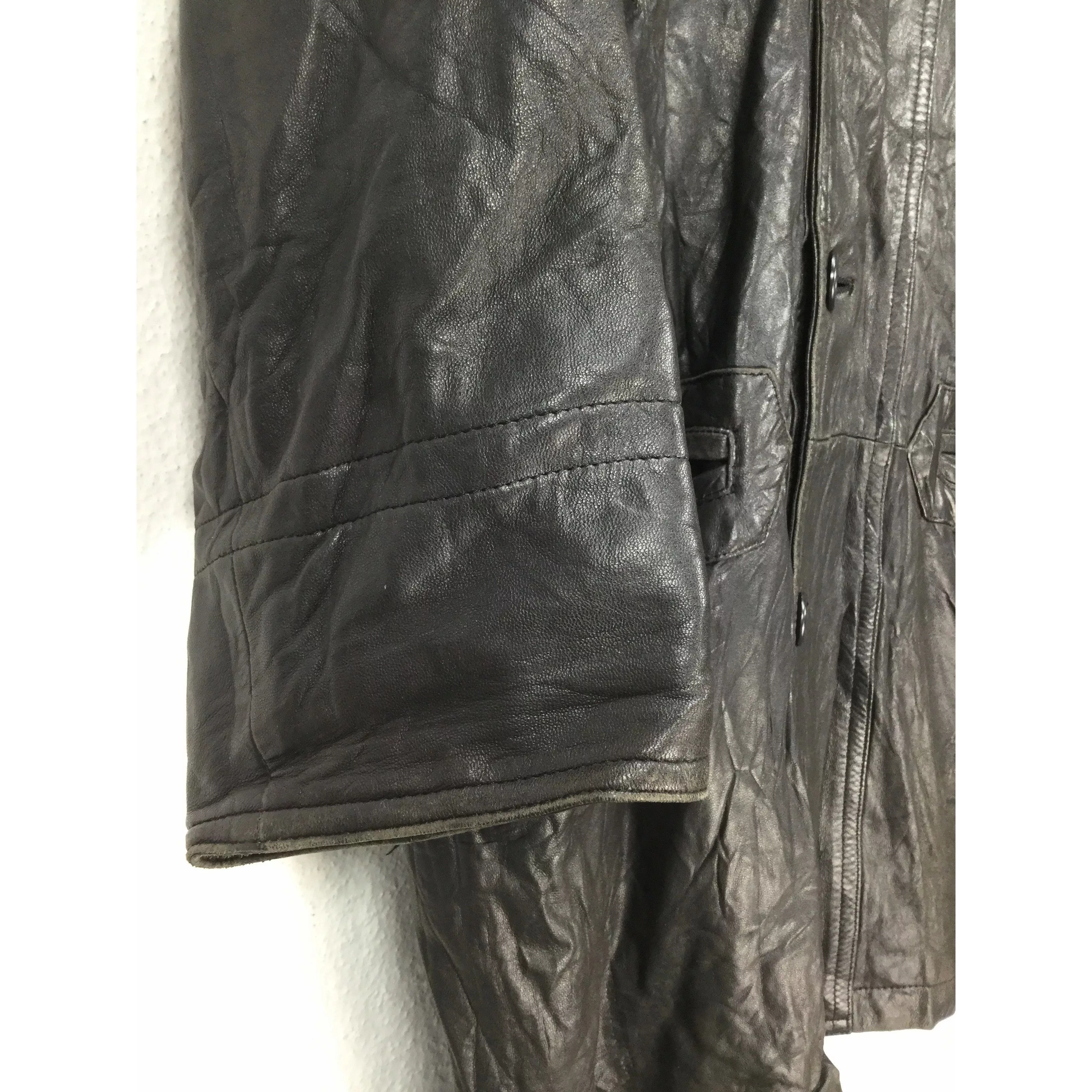 Vintage Leather Jackets Vintage Black Leather Coat Jacket