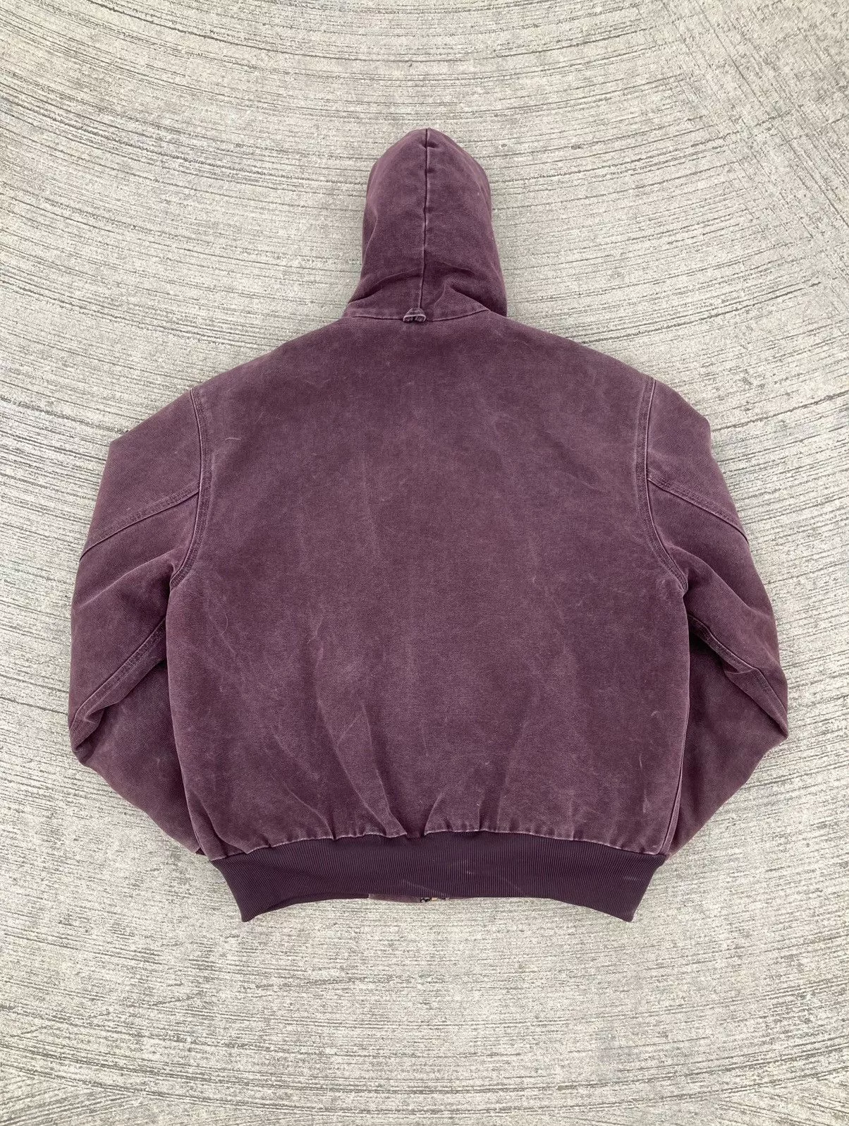 Carhartt Light Jackets Carhartt × Vintage Burgandy Active Jacket Purple Carhartt Hooded Jacket J06 BRG Streetwear