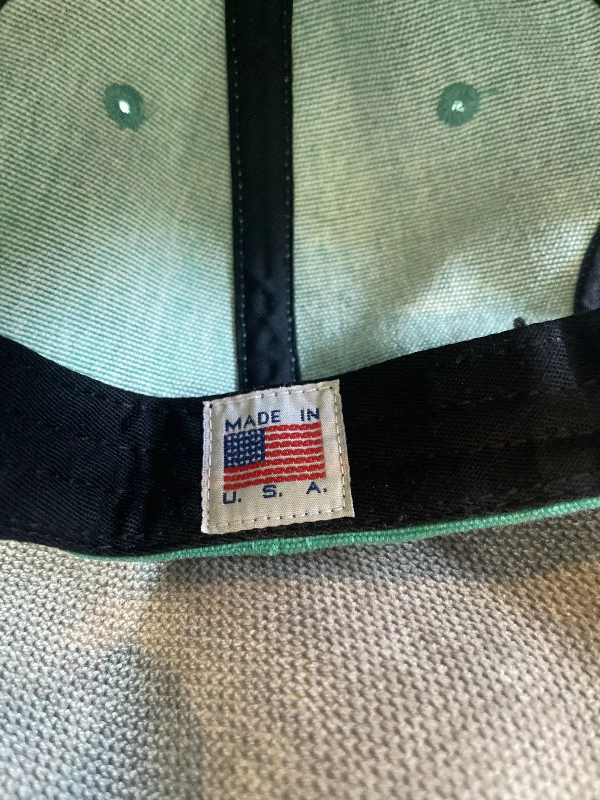 Noah Hats Noah Six-Panel Leather Strap Hat Green