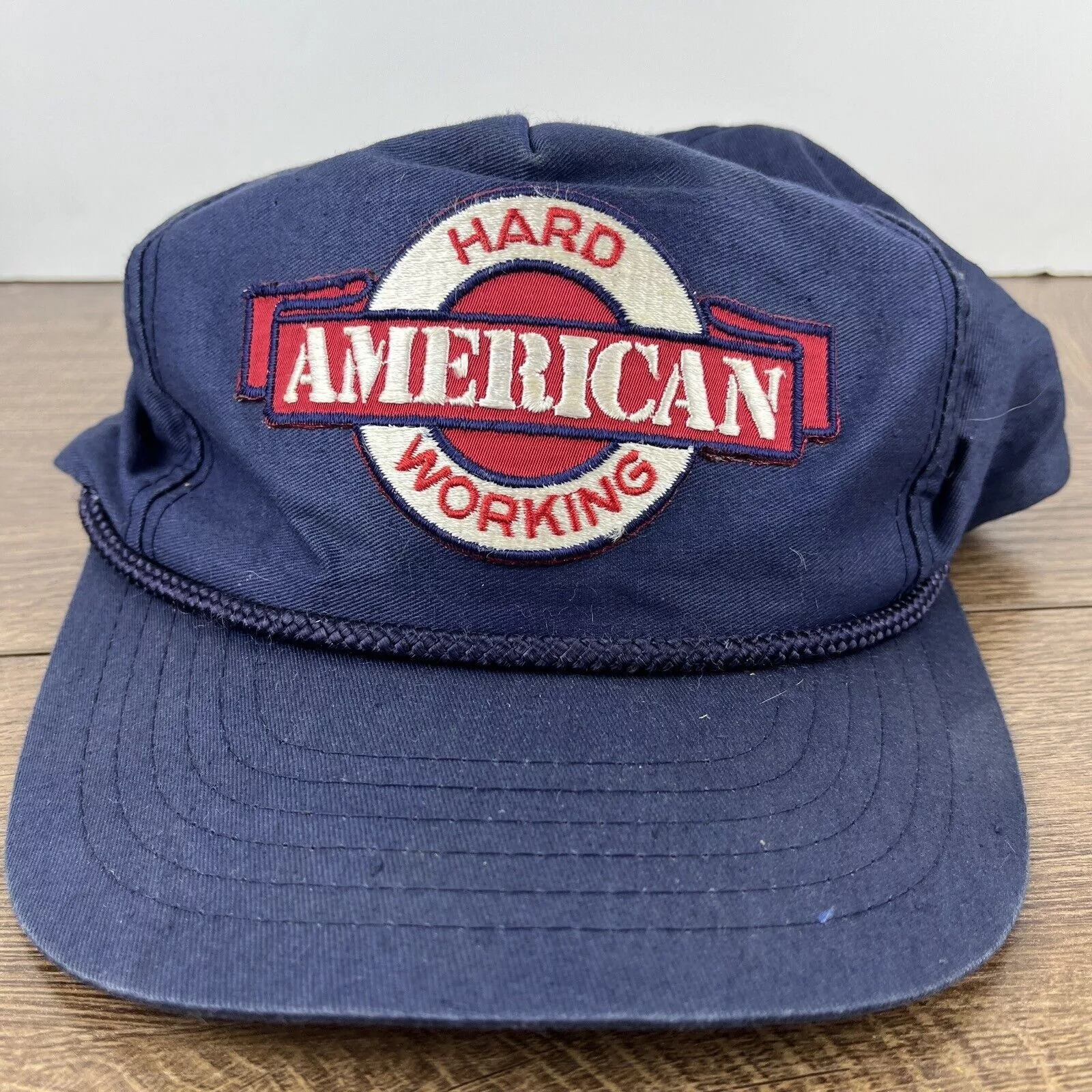 Other Hats Other Hard Working American Hat Blue Hat Adjustable Adult Size Hat