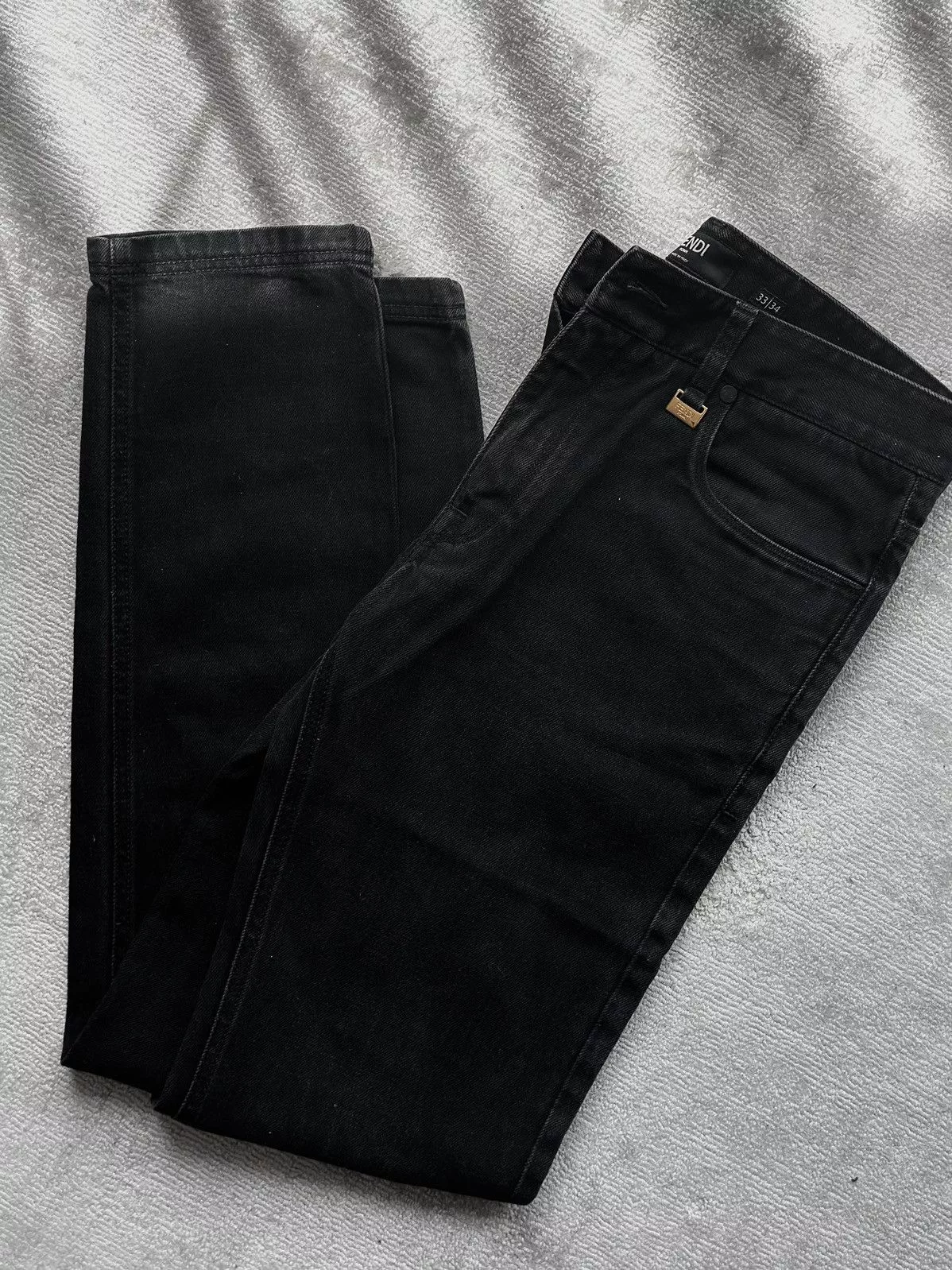 Fendi denim pants Black