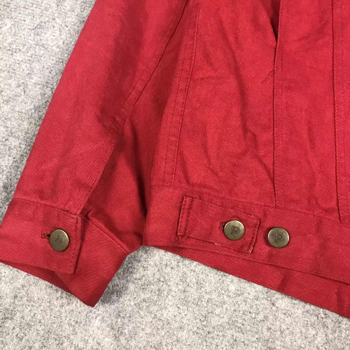 Japanese Brand Denim Jackets Japanese Brand × Pink House PINK HOUSE TYPE 2 STYLE DOUBLE POCKET JACKET Red