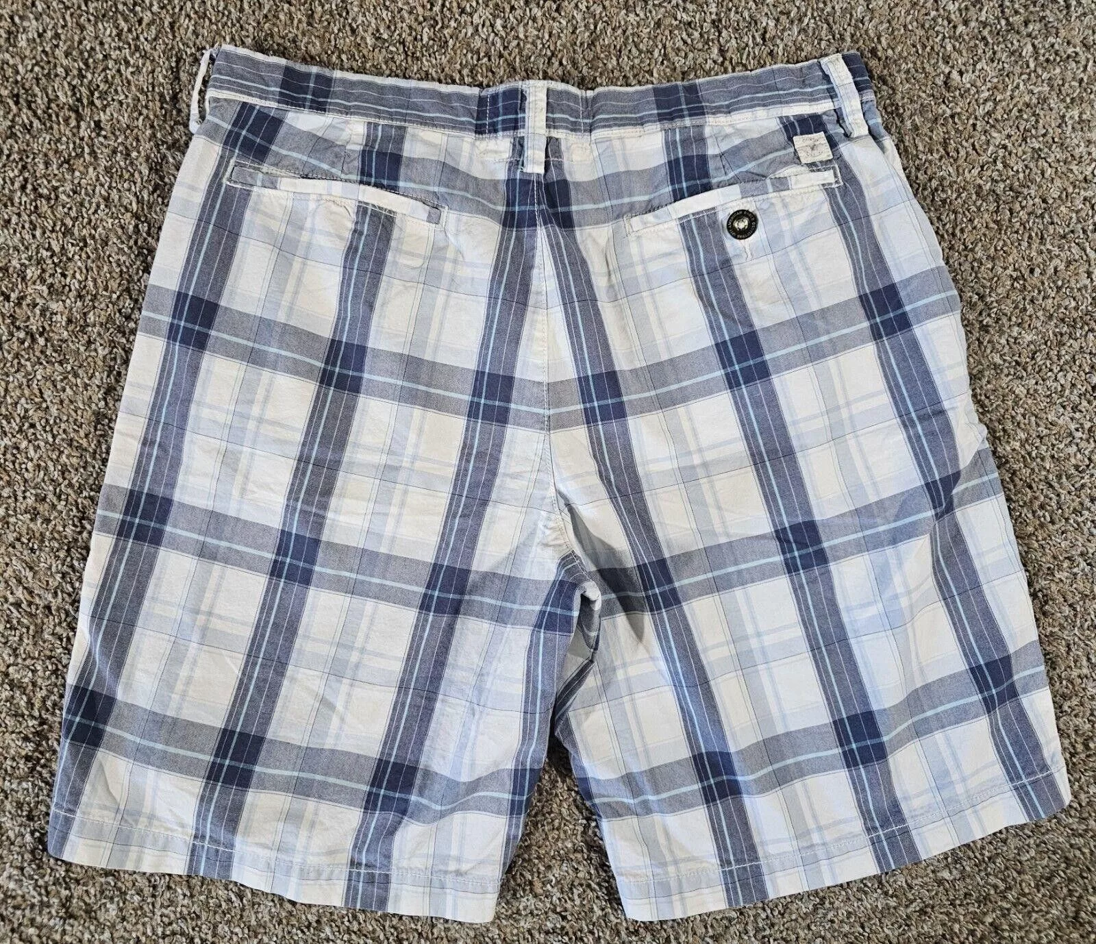 Designer Shorts Designer American Eagle Prep Fit Men's 36 Blue Plaid Shorts