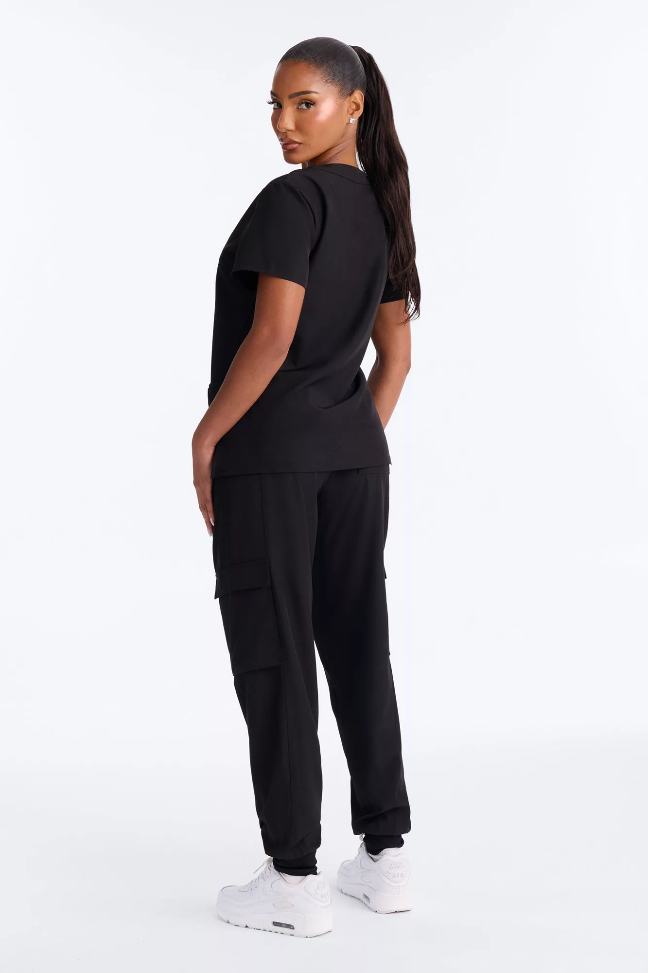 Double Shift Uniform Scrub Jogger Pant Set - Black