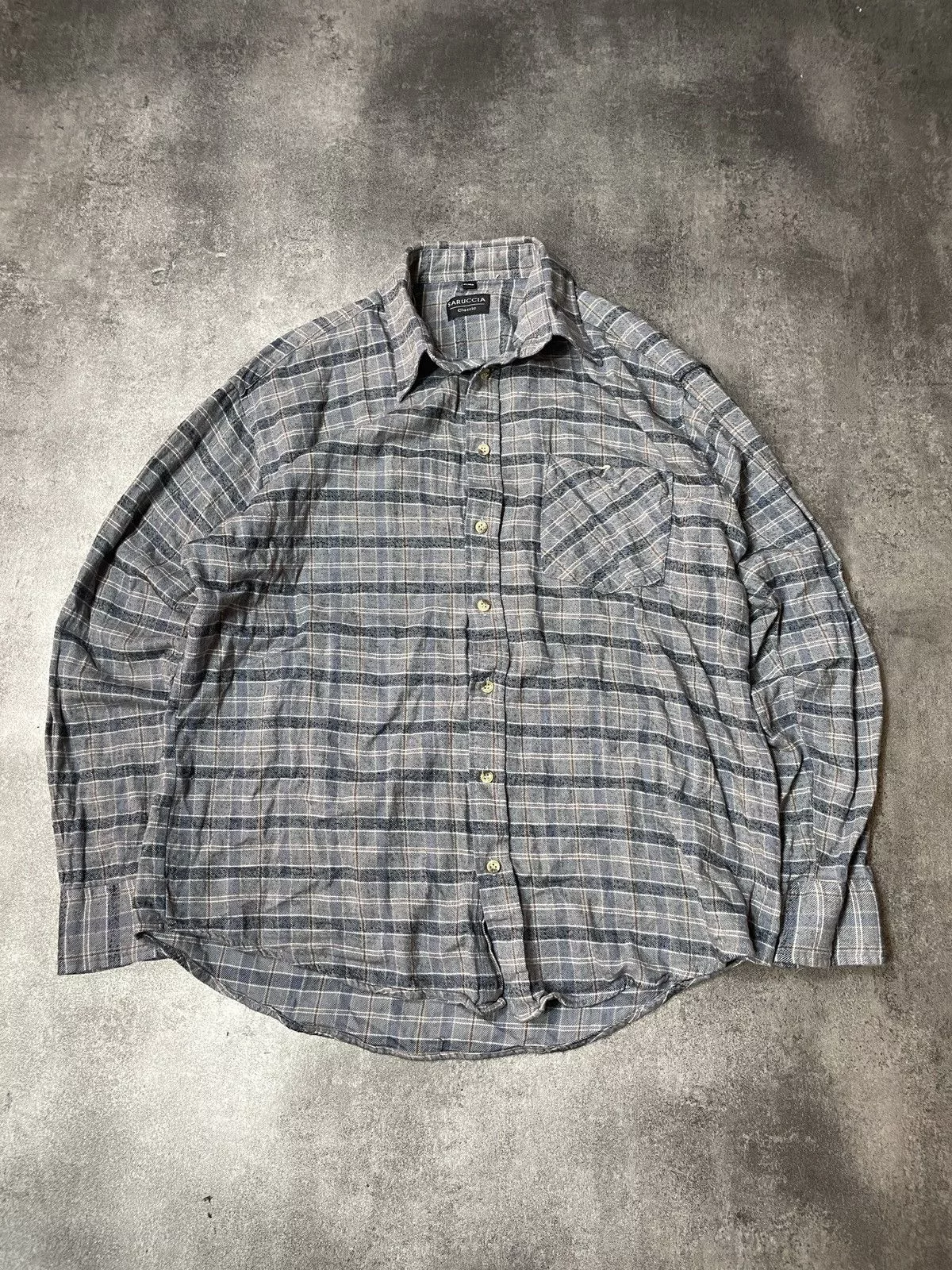 Flannel Shirts Button Ups Flannel × Vintage 🔥Offers🔥Vintage Y2K Shirt Flannel Travis Hip Hop Gray Streetwear