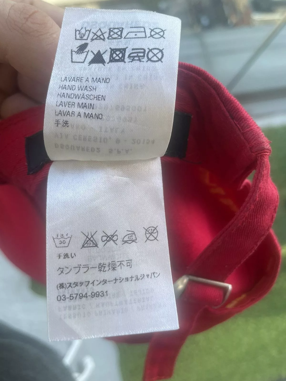 Designer Hats Designer × Dsquared2 Dsquared2 Red Distressed Baseball Cap
