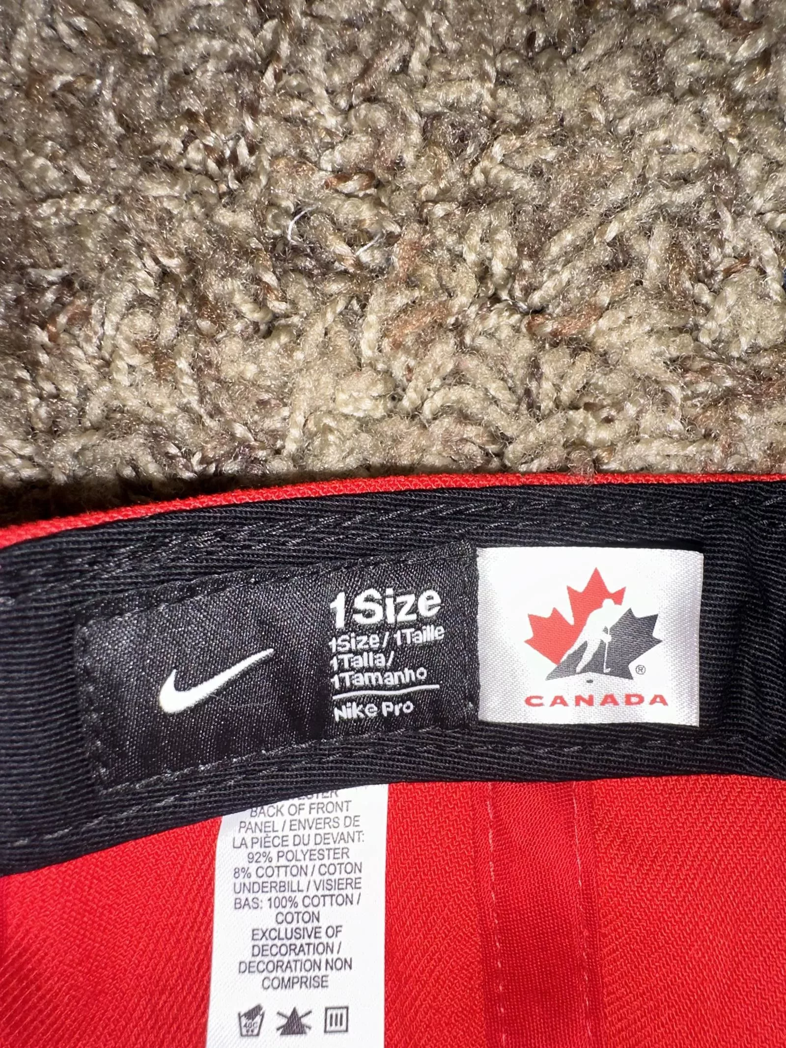 Nike Hats Men's Nike Red Hockey Canada 2022 Snapback Adjustable Hat