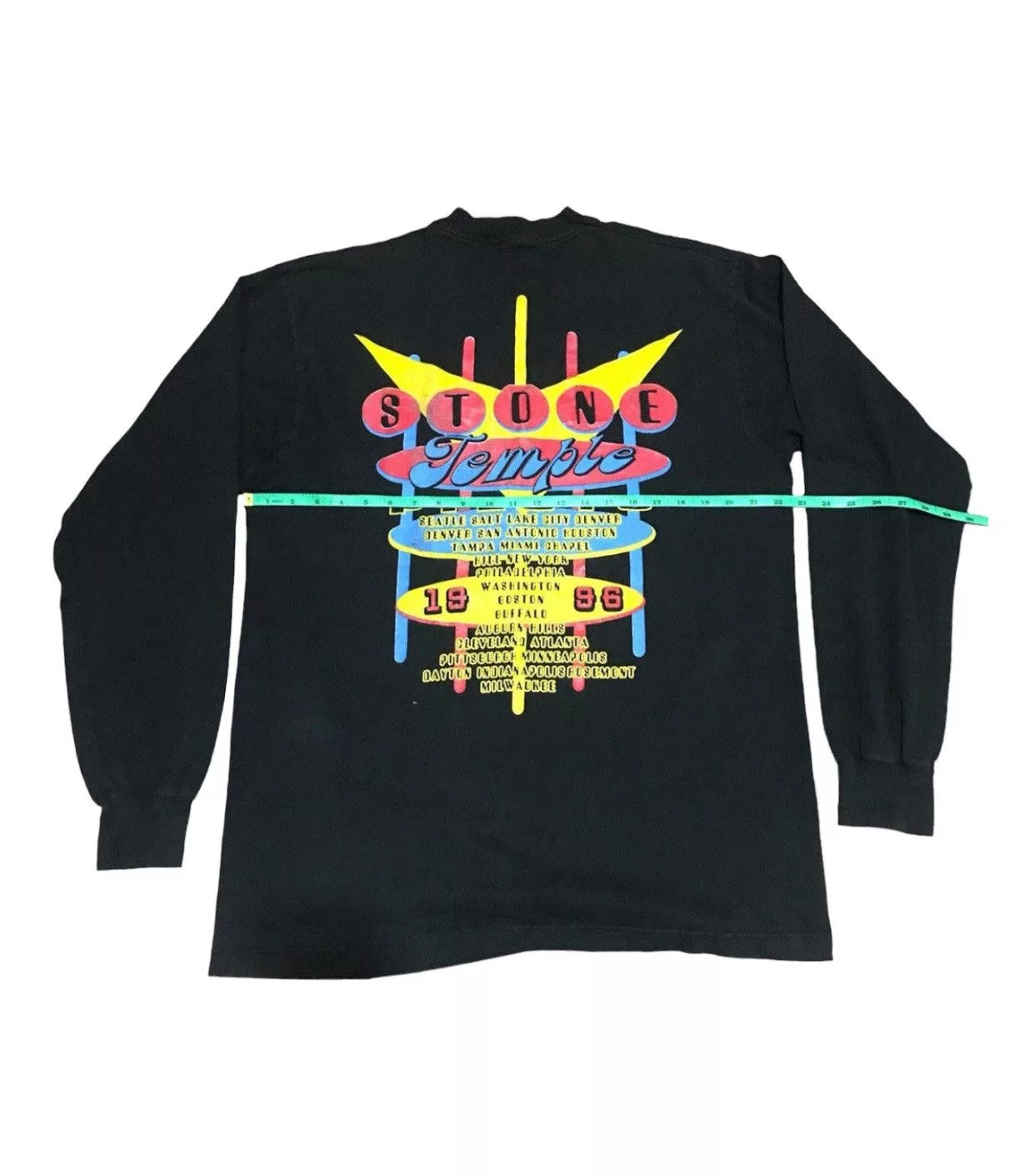 Band Tees Long Sleeve T Shirts Band Tees × Vintage Vintage 90s Stone Temple Pilots Grunge Band Tee Shirt Black