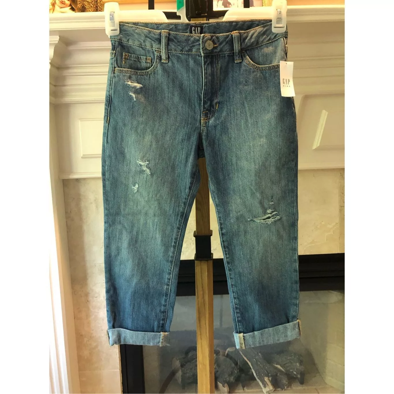 Gap Jeans Gap Kids Denim Girls Blue Girlfriend Jeans Size 7 Plus NWT