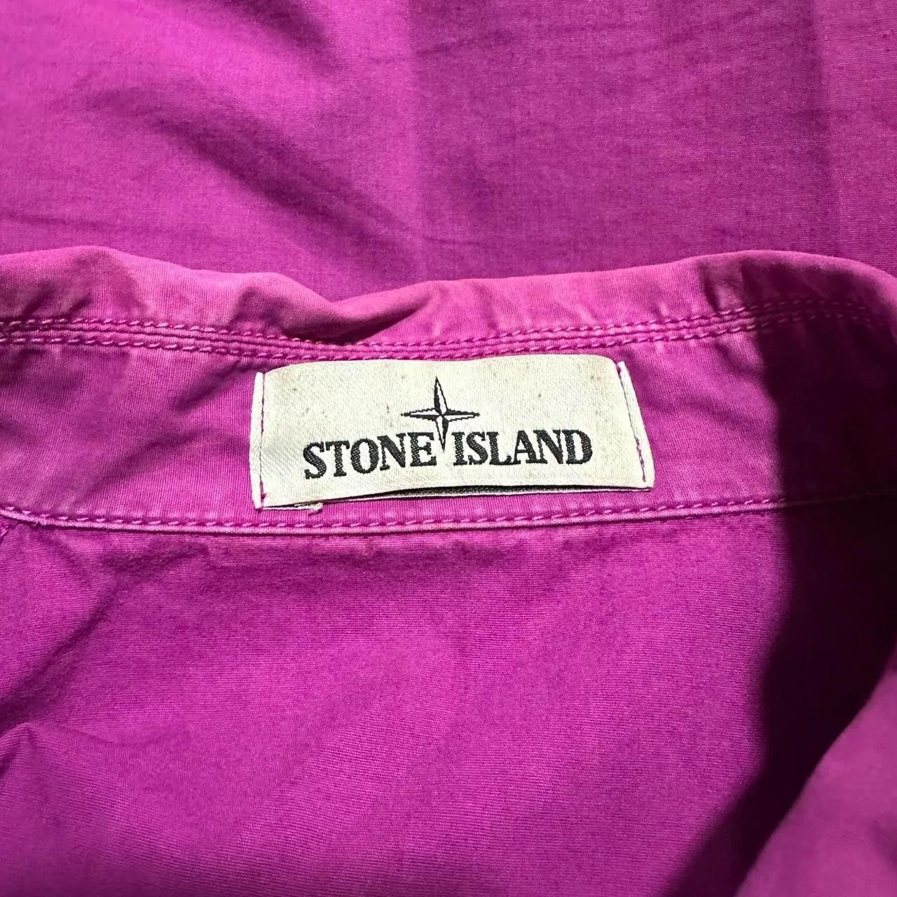 Stone Island Light Jackets Stone Island Zip Up Double Pocket Overshirt Pink