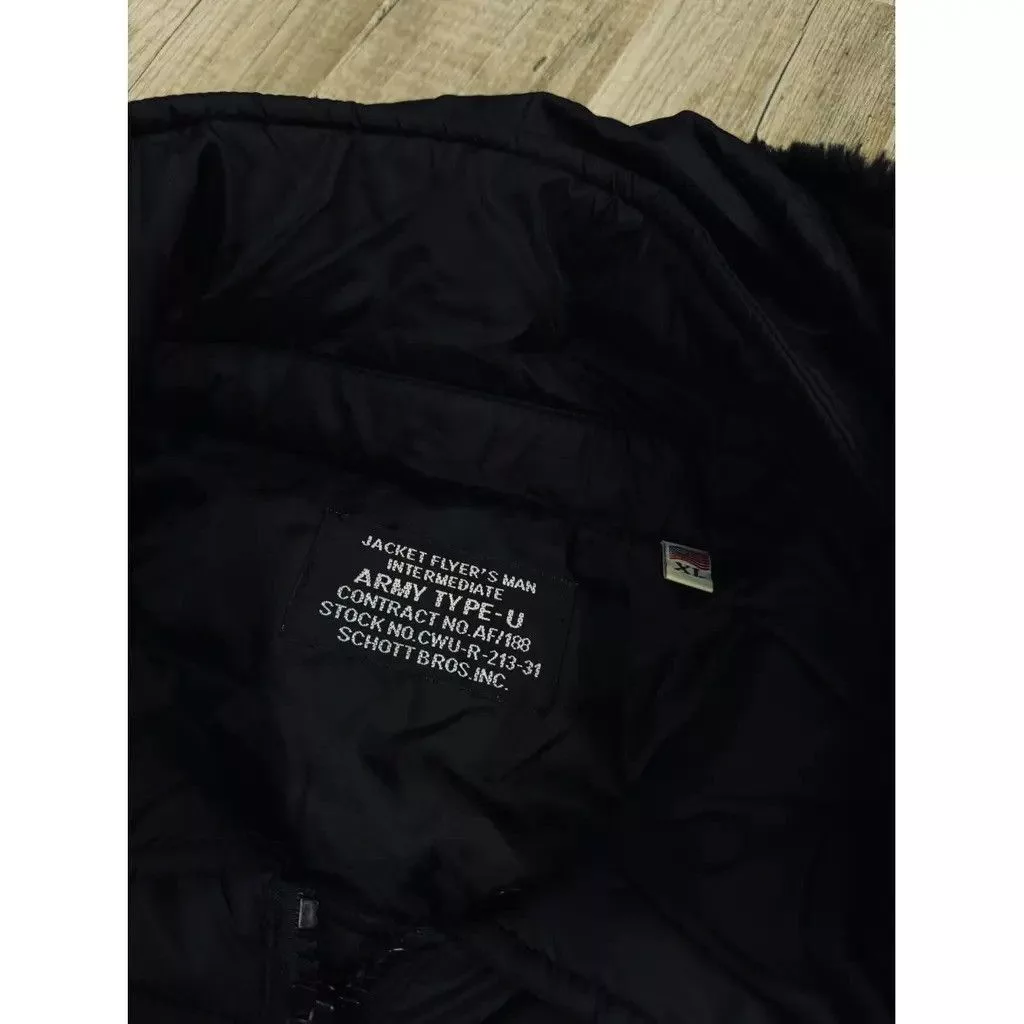 Schott Heavy Coats Schott Puffer Jacket Size: XL Black