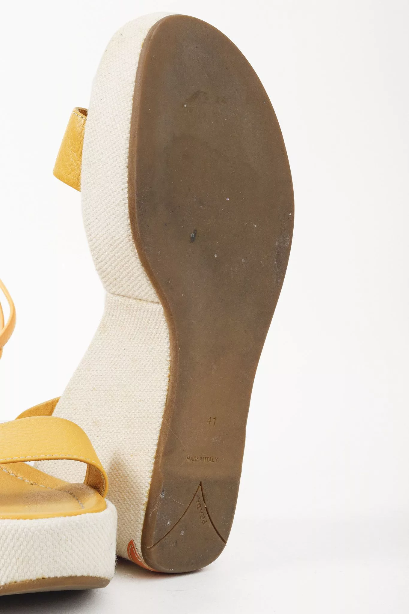 Prada Sandals Prada Yellow Platform Beach Theme Espadrille Sandals