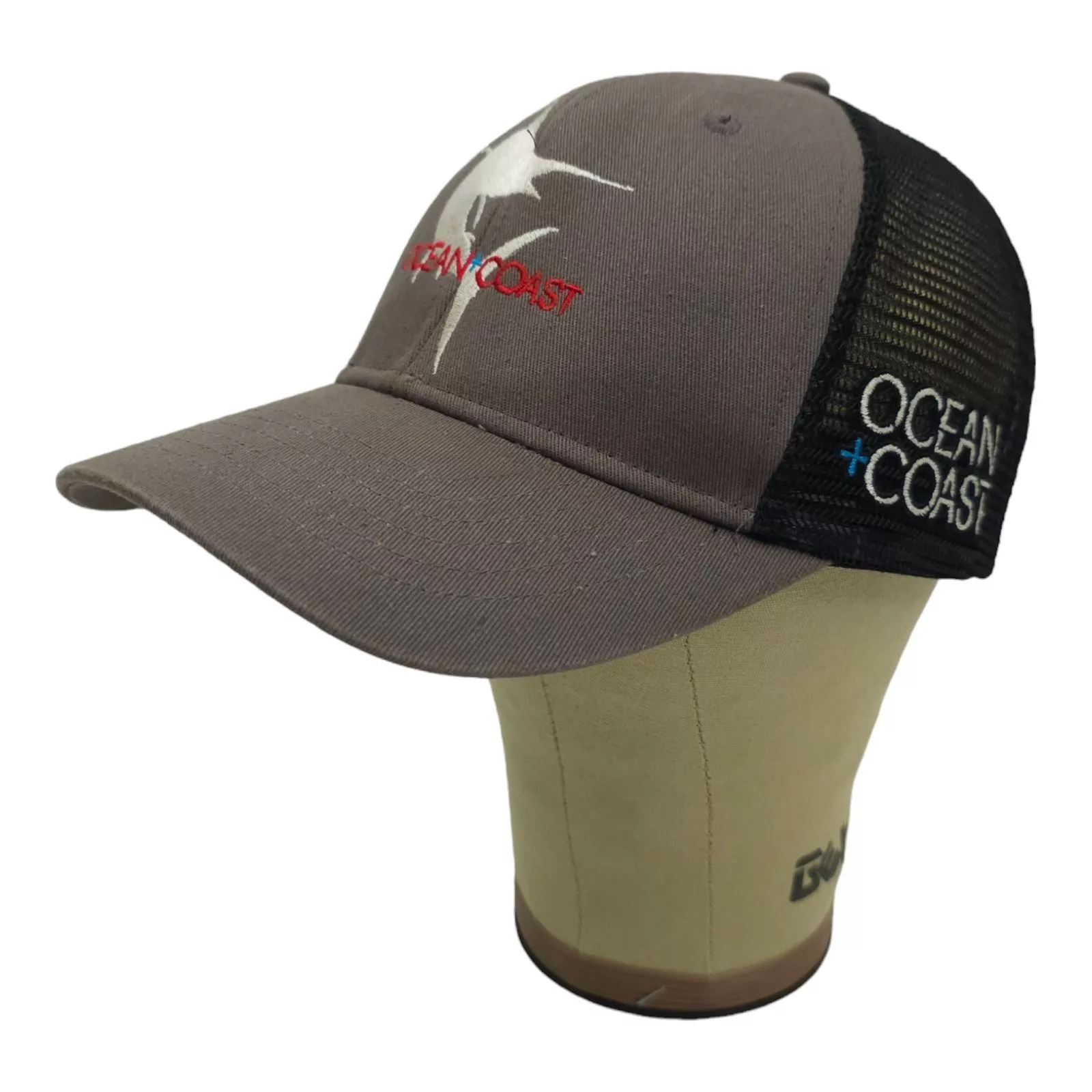 Other Hats Other Ocean Coast Embroidered Marlin Mesh Snapback Cap Trucker Gray
