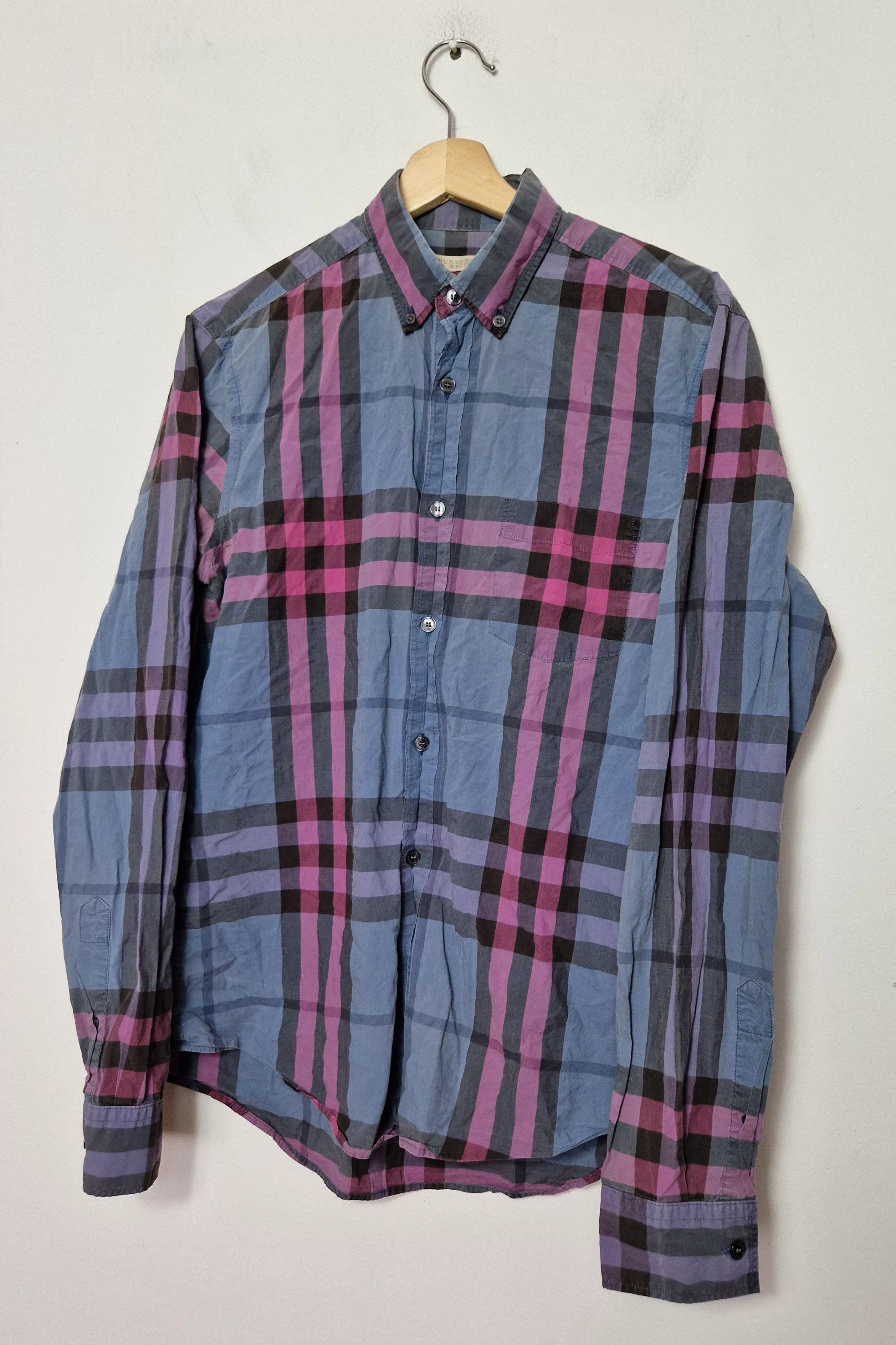 Burberry Shirts Button Ups Burberry nova check purple shirt