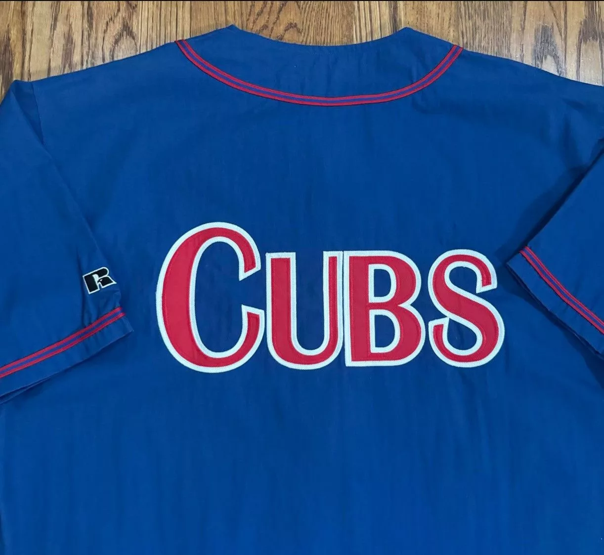 Russell Athletic Jerseys Vintage Russell Athletic Chicago Cubs Full Zip Jersey XL Blue