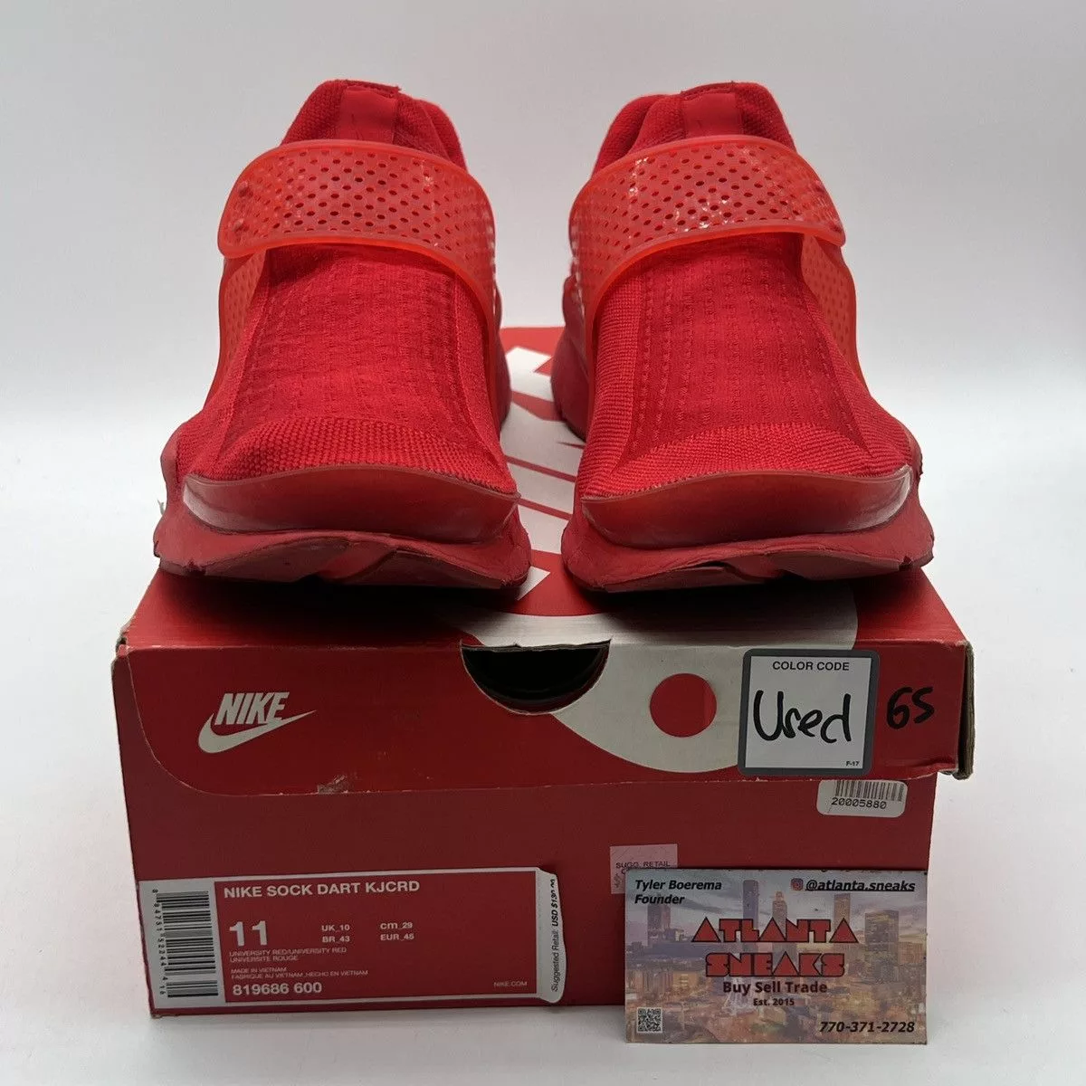 Nike Low Top Sneakers Nike Sock dart triple red