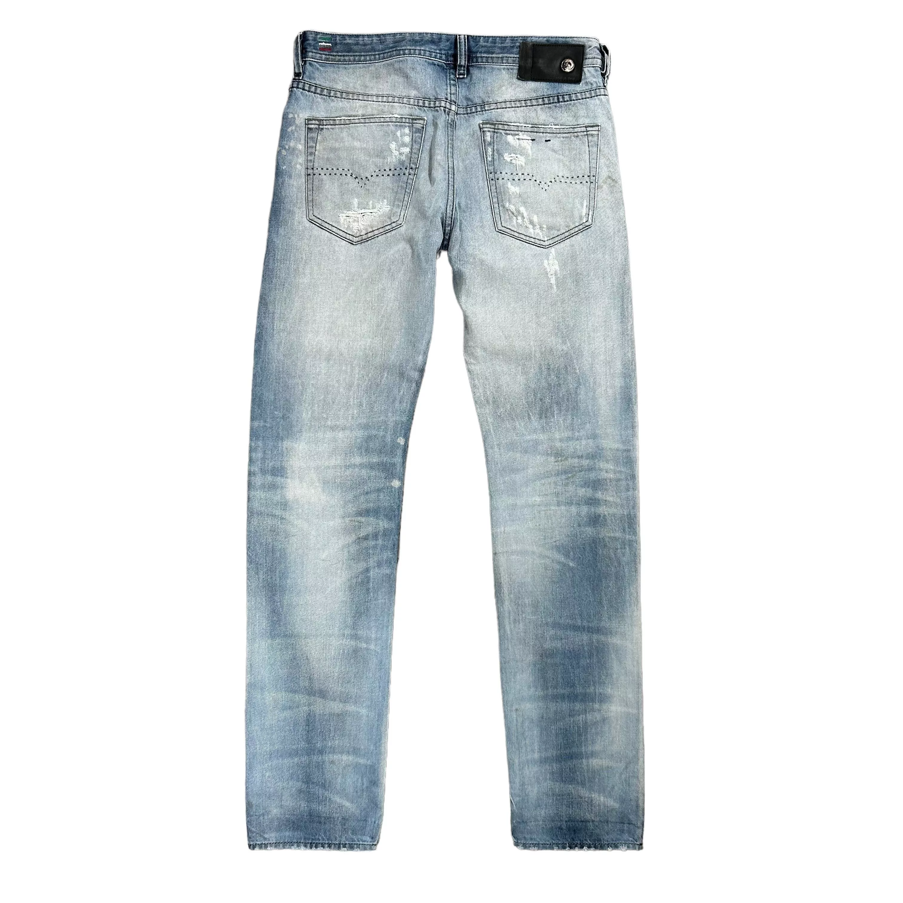 Diesel Denim Diesel Buster Regular Tapered Blue Distressed Denim W30L32