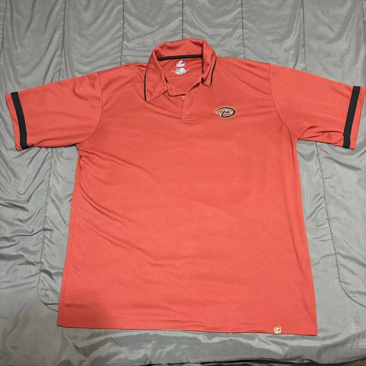 Majestic Polos Majestic Arizona Diamondbacks red /black polo
