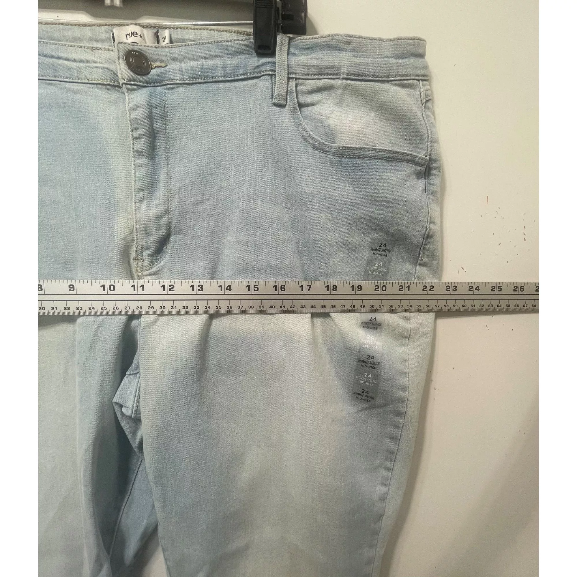 Other Jeans Other Rue + - Women's Ultimate Stretch Mid-Rise - Light Blue - 24