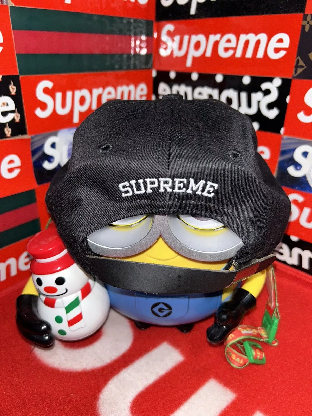 Supreme Hats Supreme Visor Label 6-Panel Black SS18 NEW