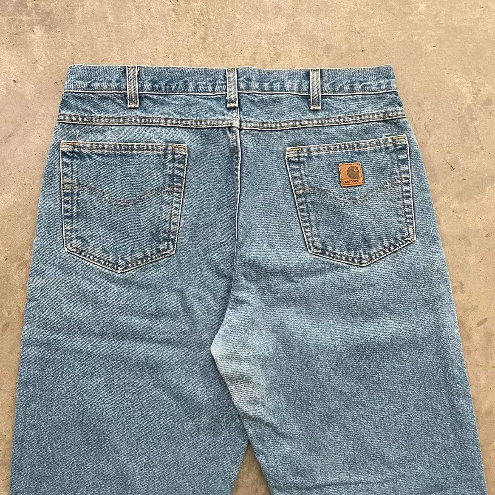 Carhartt Denim Vintage Carhartt Medium Washed Denim Jeans Blue