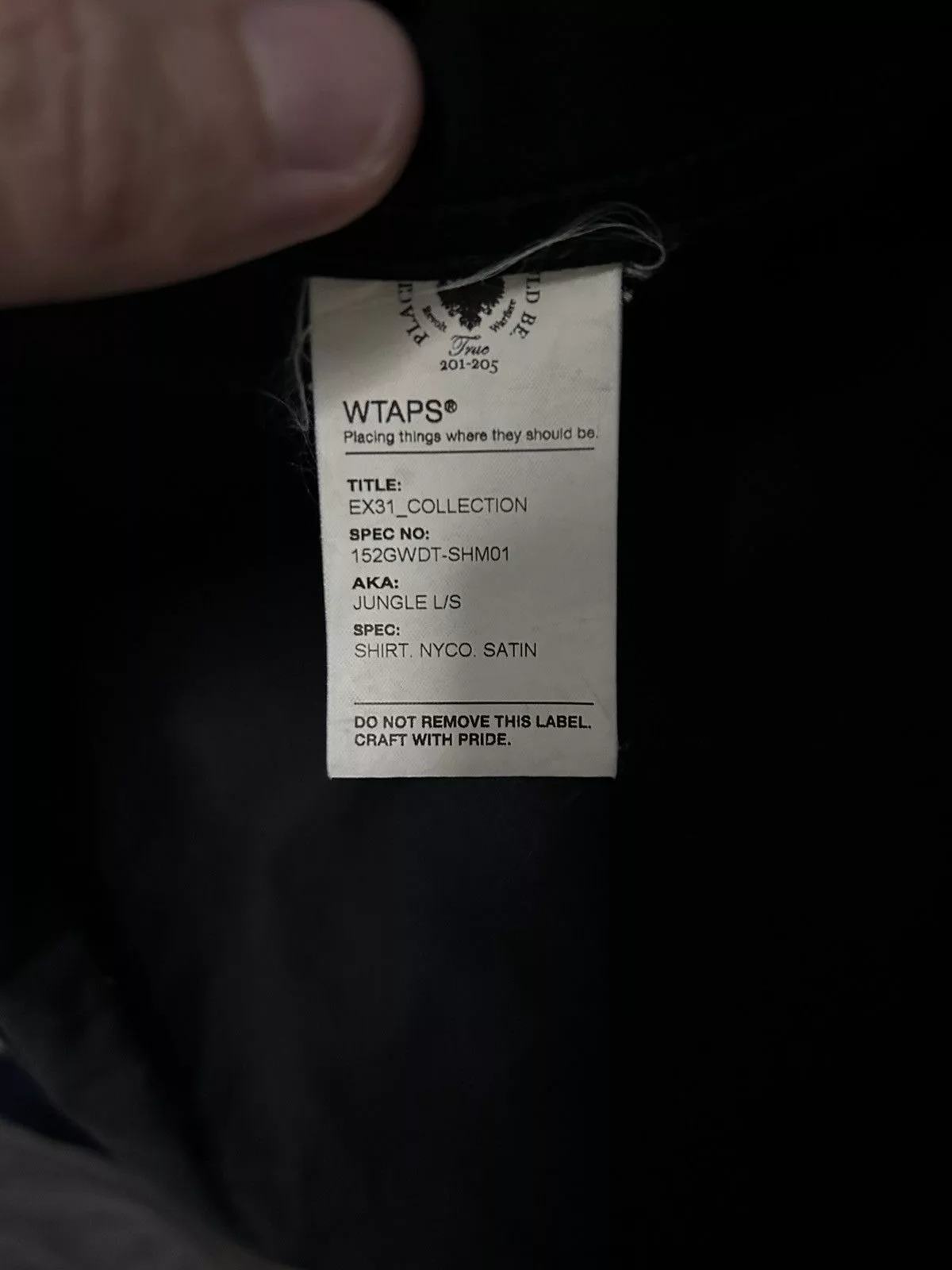 Wtaps Light Jackets Wtaps M65 Jacket in black. Size Large