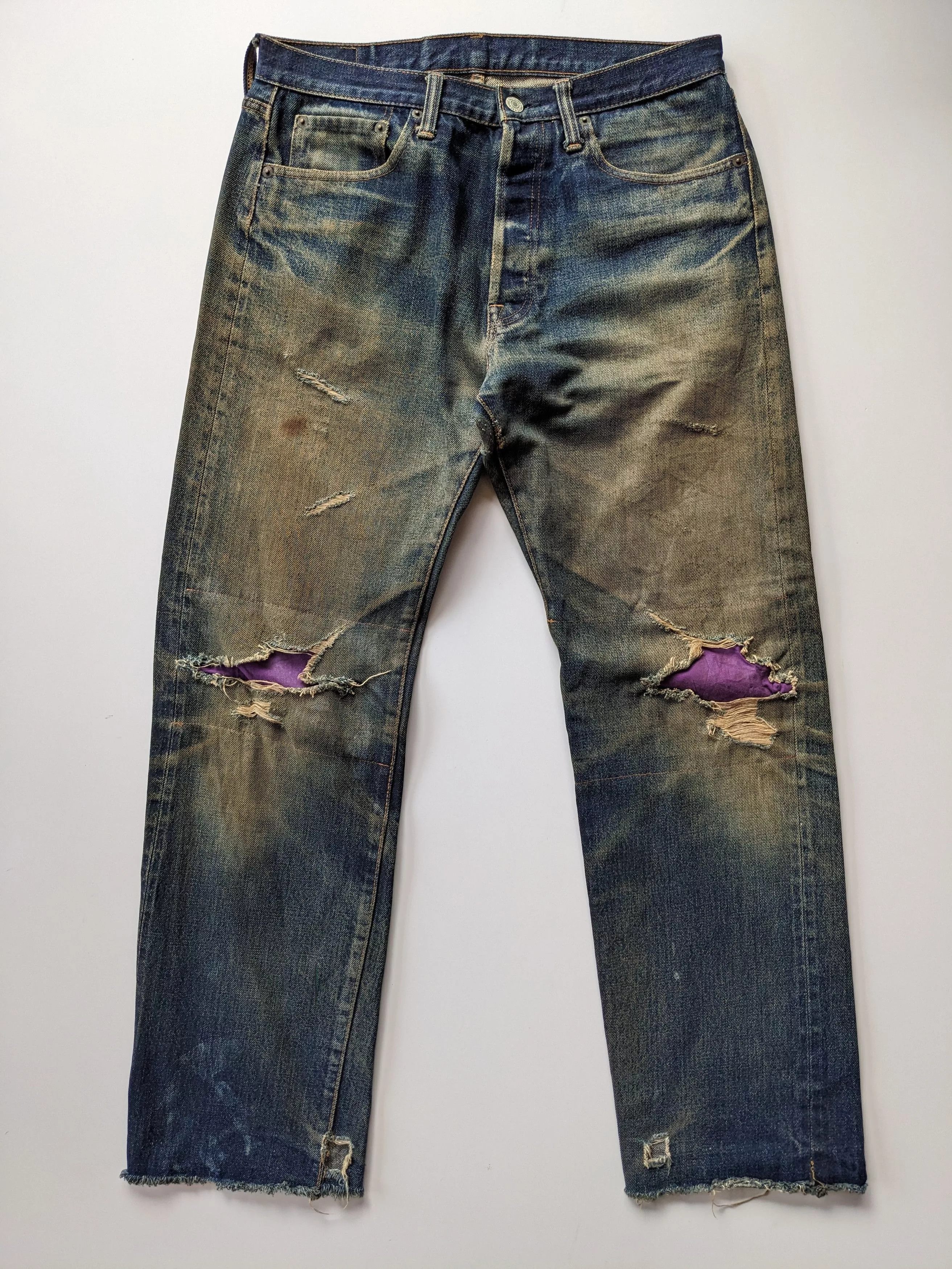 Denime Denim Vintage DENIME distressed rusty selvedge Multi