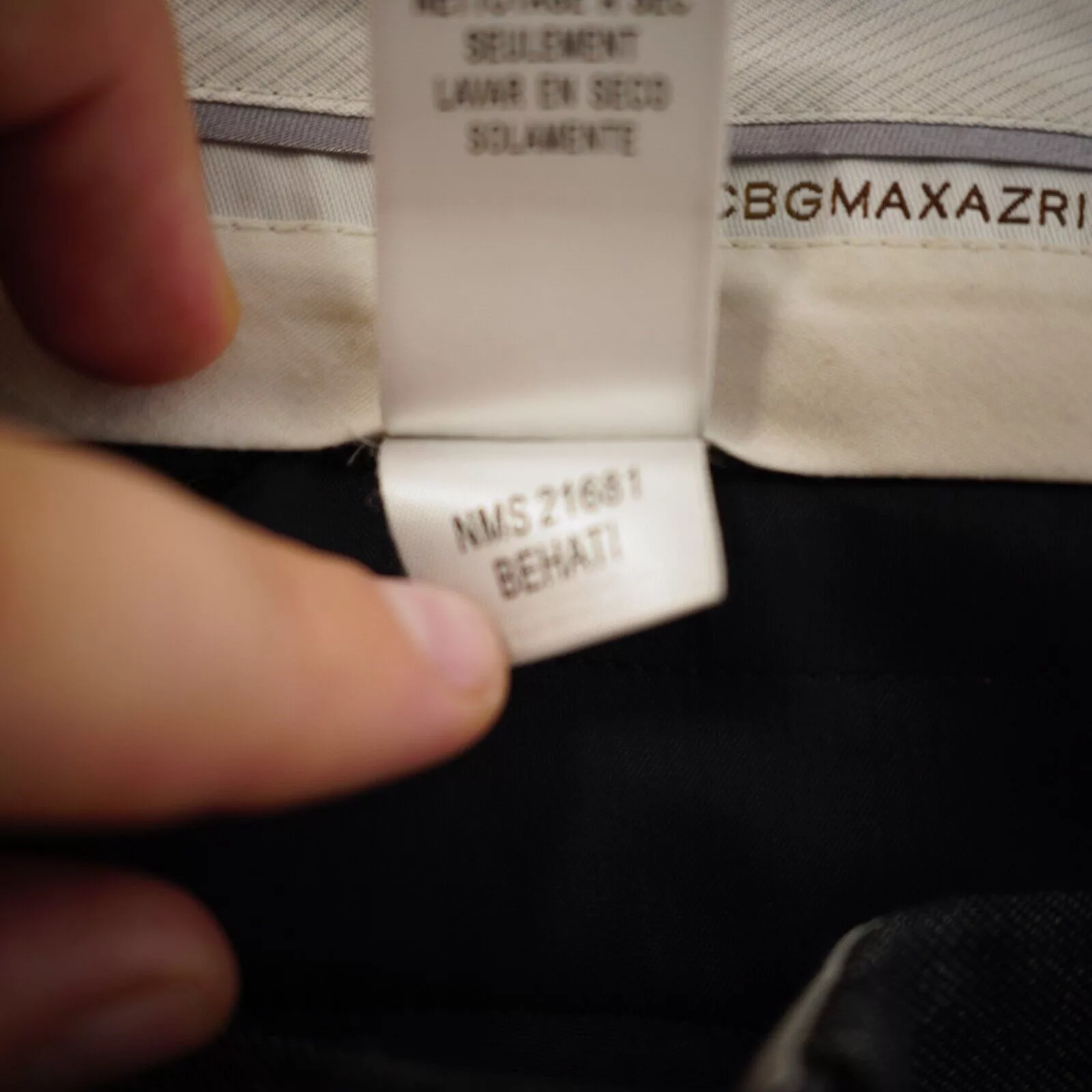 Bcbgmaxazria Pants BCBGMaxazria Size 8 Gray Twill Cotton Polyester Virgin Wool