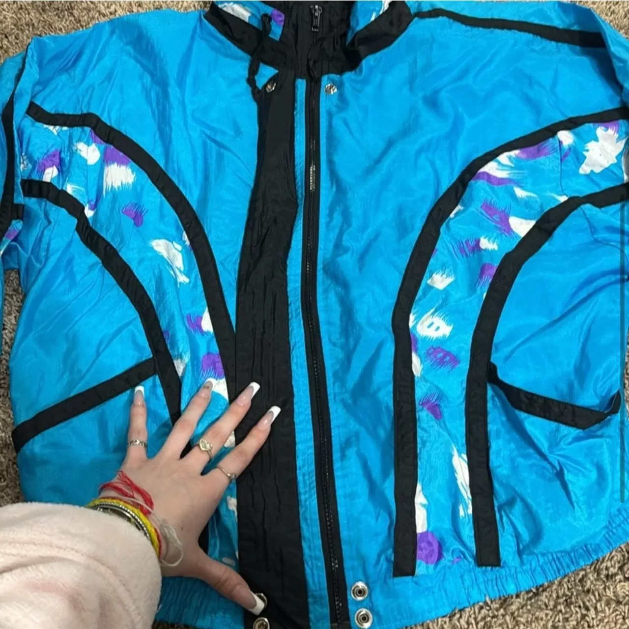 Vintage Sweatshirts Vintage Windbreaker Blue