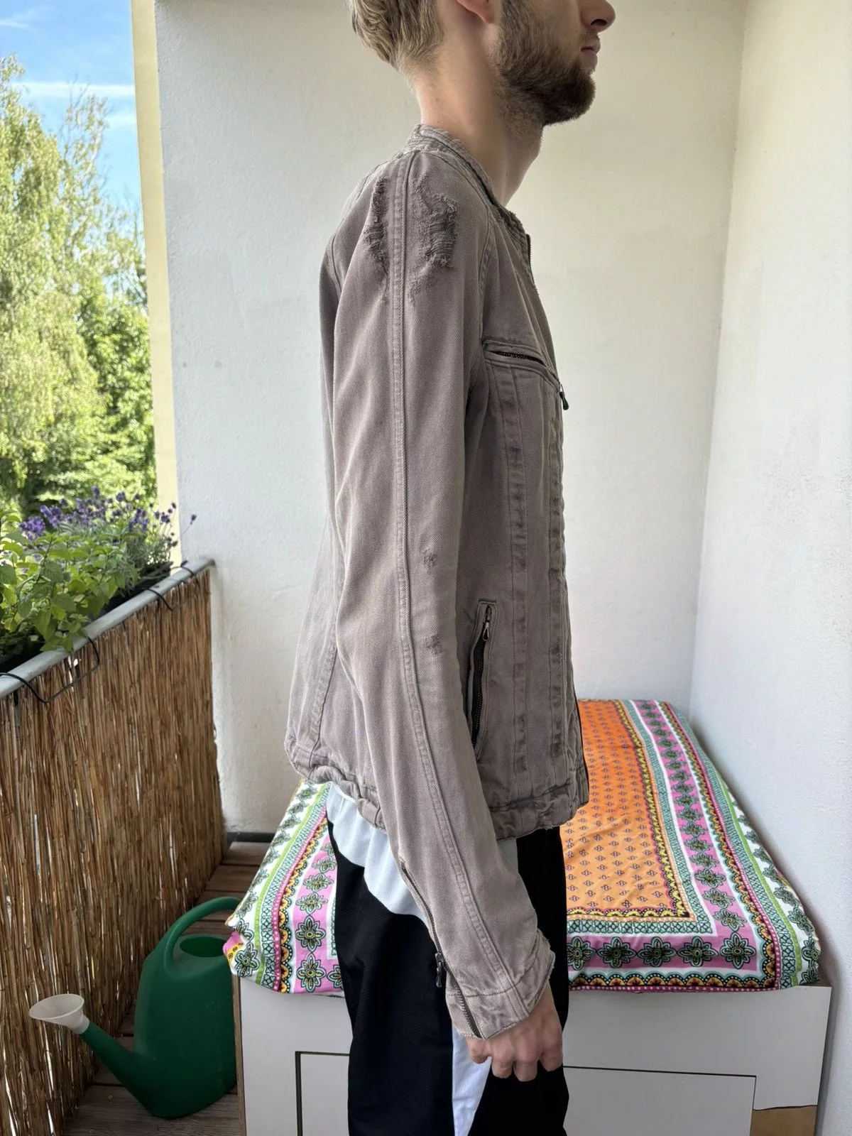 Julius Denim Jackets Julius Juluis 7 Denim Jacket Beige