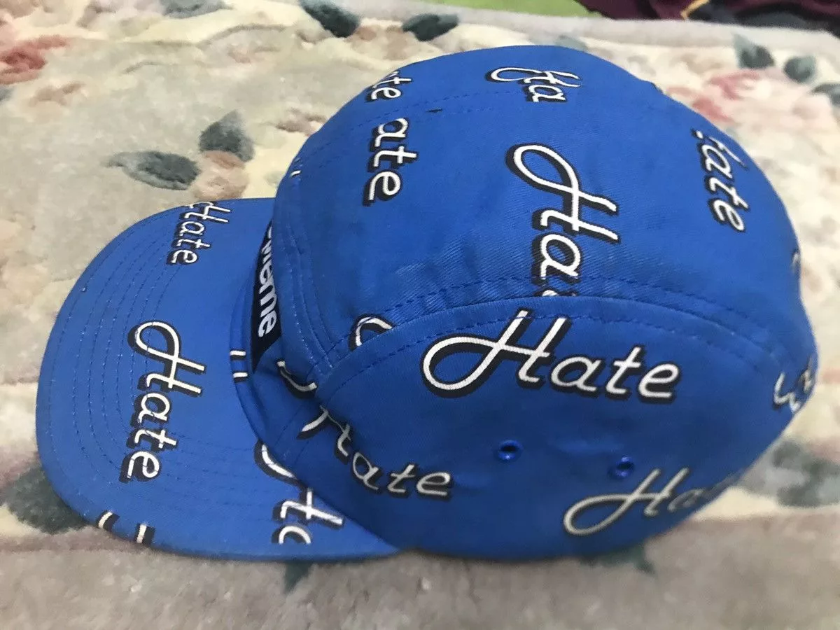 Supreme Supreme Supreme hate 5 Panel Rare Blue Streetwear
