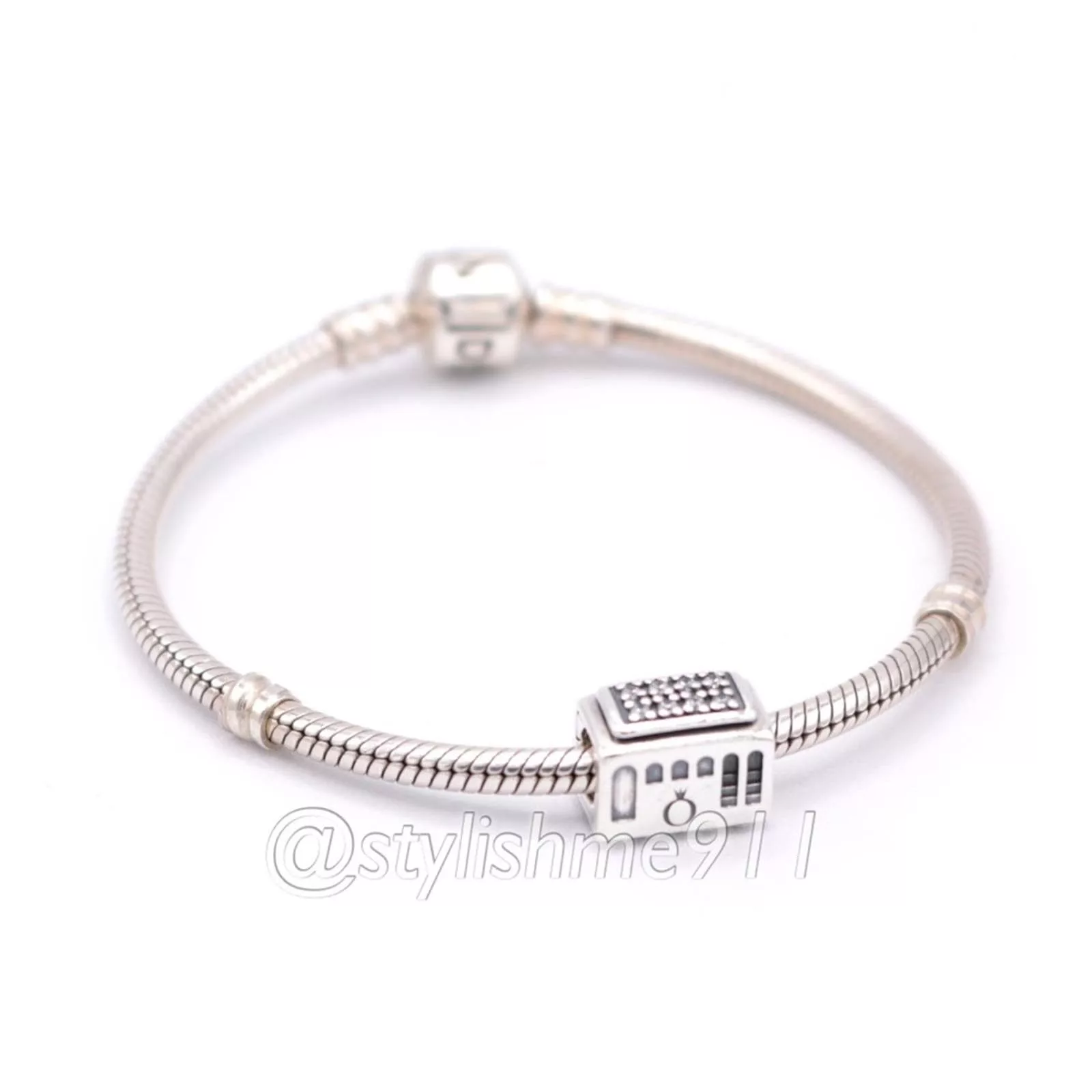 pandora Bracelets Authentic Pandora Cable Car Charm - 791219CZ Silver
