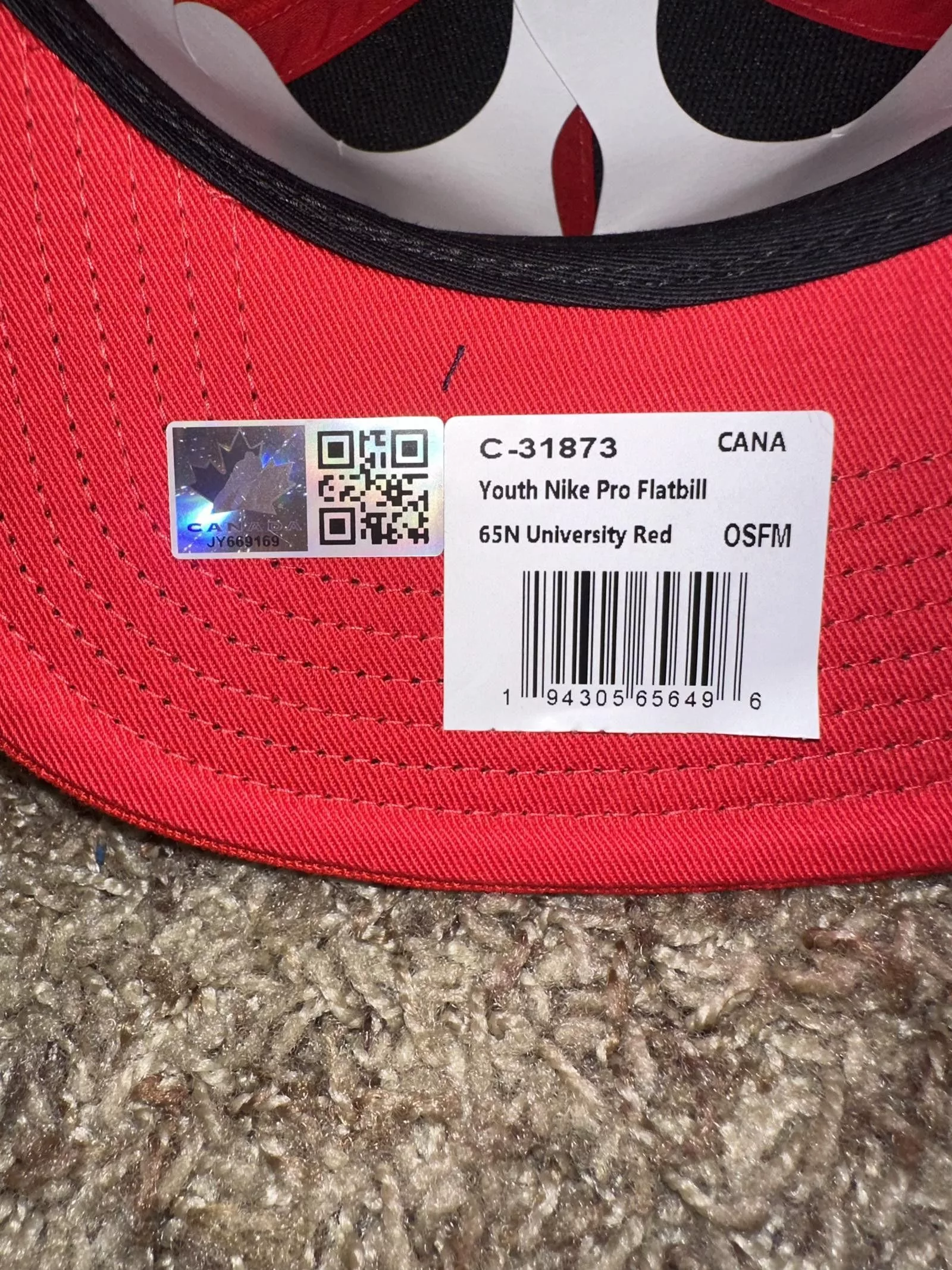 Nike Hats Men's Nike Red Hockey Canada 2022 Snapback Adjustable Hat