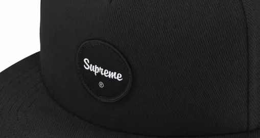 Supreme Hats Supreme Twill Patch 5-Panel Black