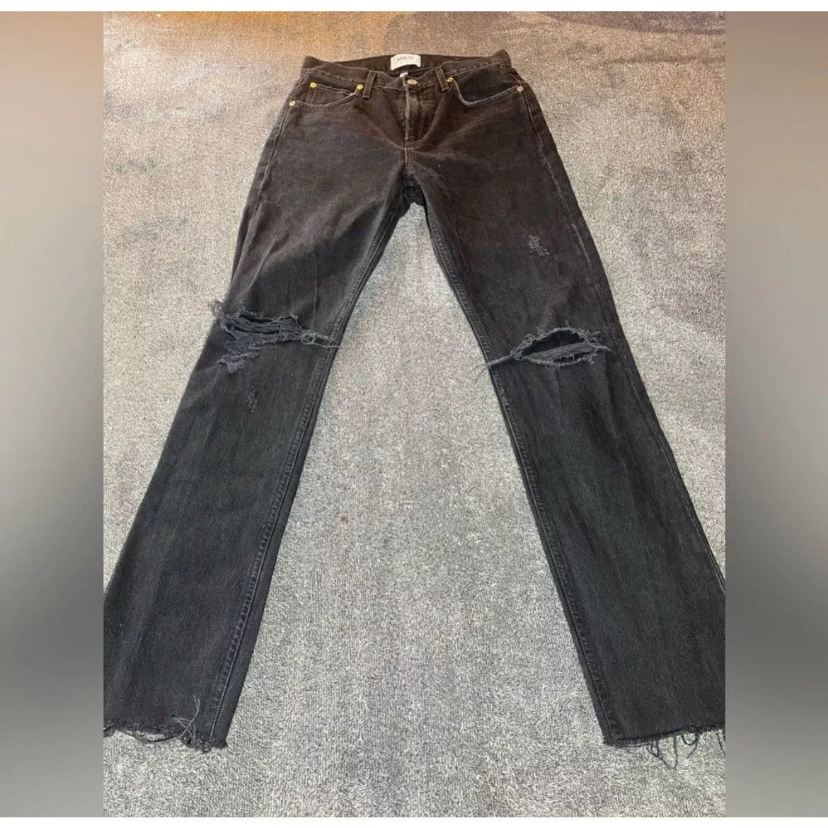 Agolde Jeans AGOLDE Los‎ Angeles Black Distressed Jeans ( 26 )