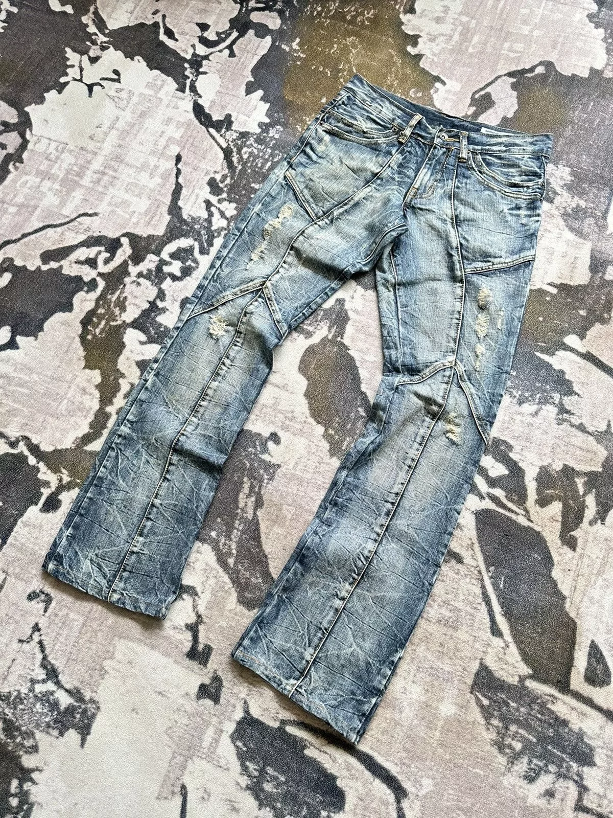semanticdesign Denim Early 00’s Semanticdesign mudmax paneled jeans Multi Avant-Garde