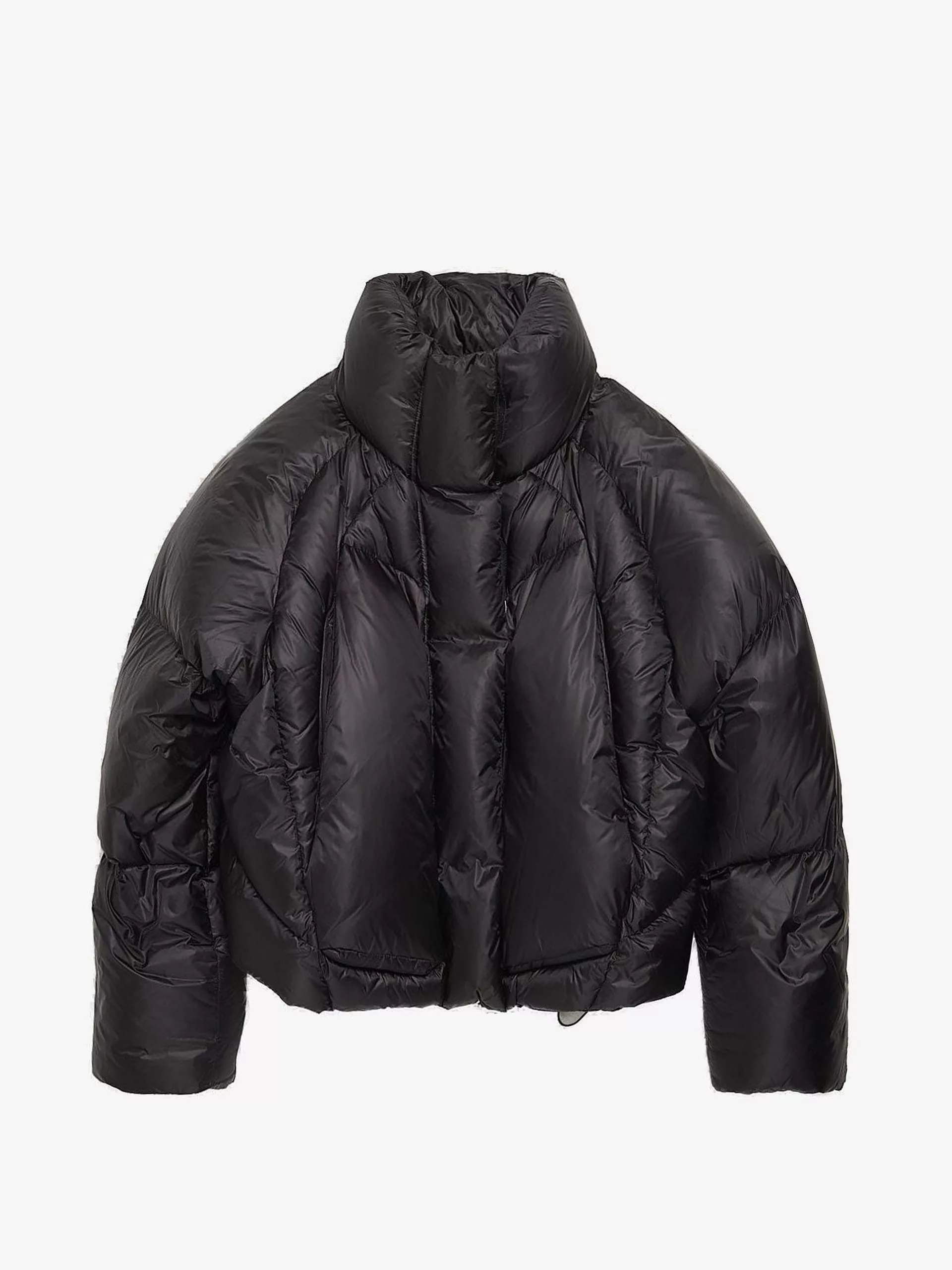 Entire Studios Parkas Entire Studios Black Cropped Polyamide Puffer Jacket