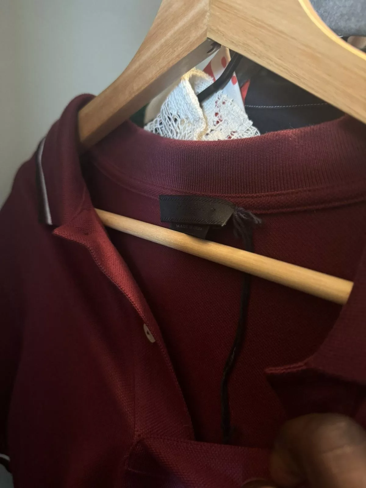 Prada Shirts Button Ups Prada logo shortsleeve Red