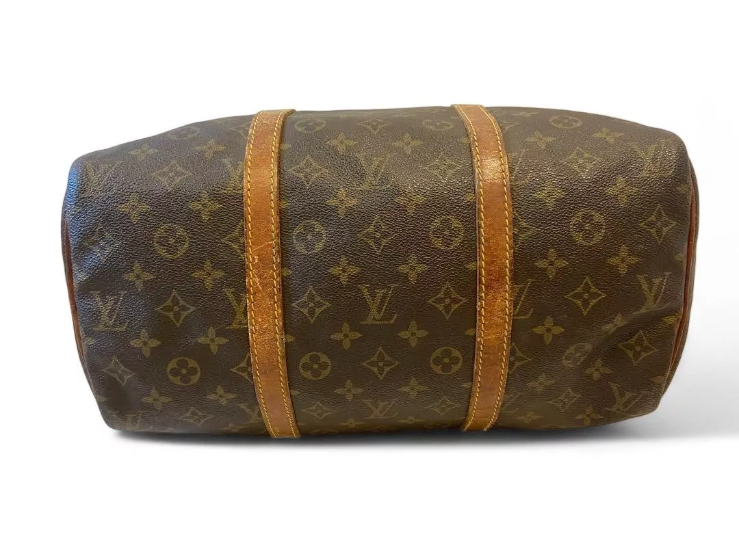 Louis Vuitton Handle Bags Louis Vuitton - Saxe 35 Monogram Boston LV Handbag Leather Brown