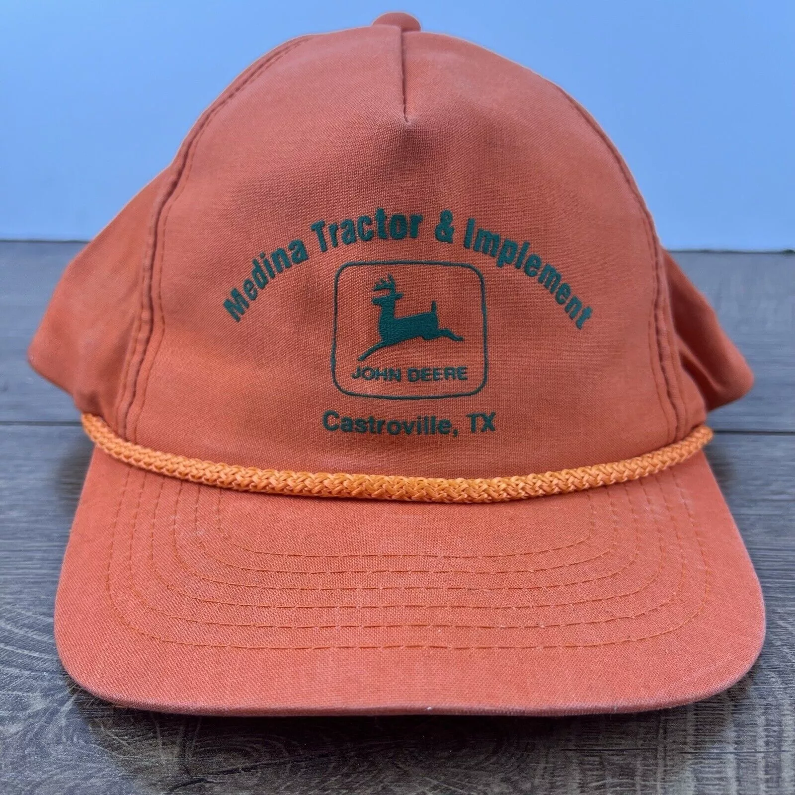 John Deere Hats John Deere Medina Tractor Implement Snapback Hat Orange Adjustable Hat