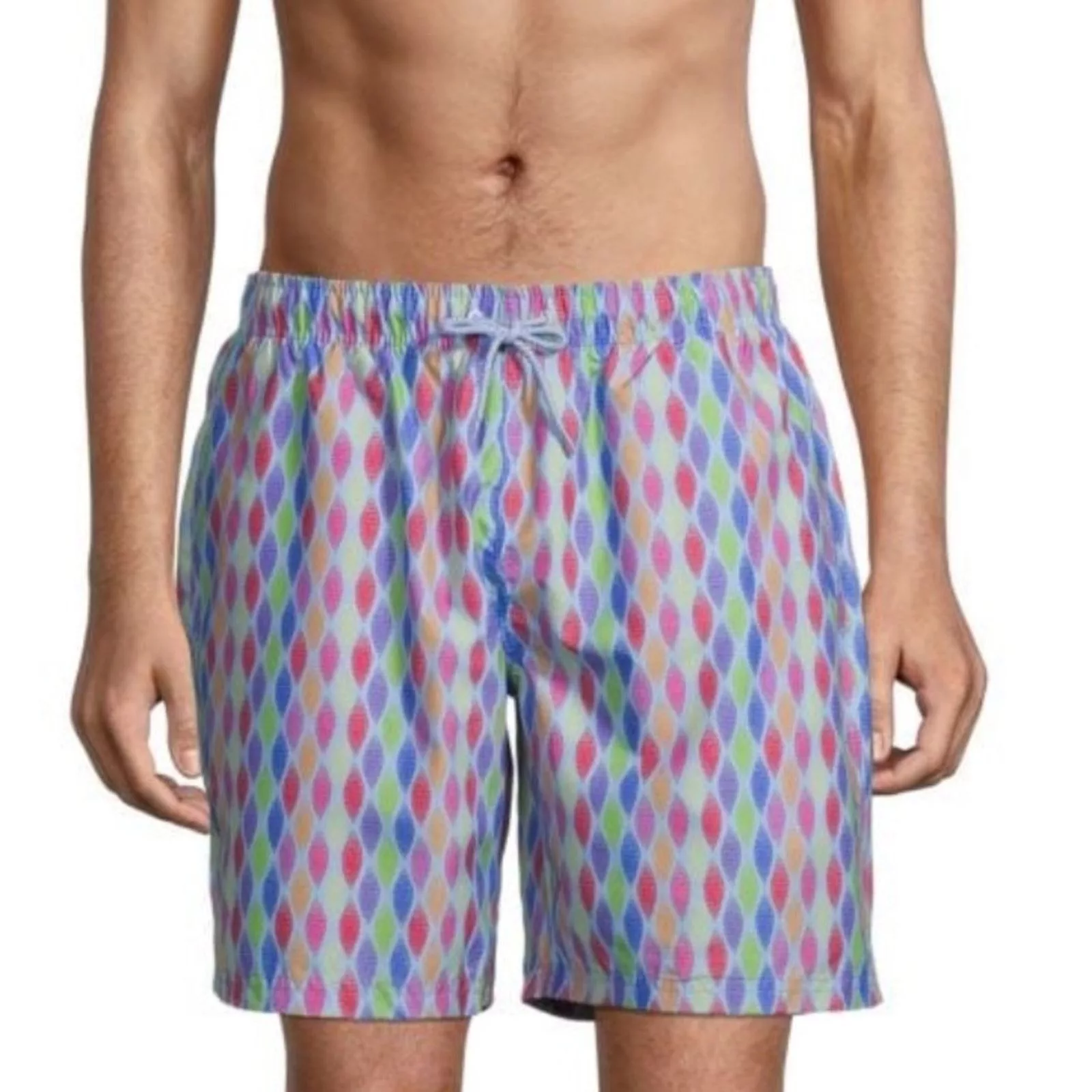 Tailorbyrd Swimwear TAILORBYRD Patterned Swim Shorts NWT in Large Blue