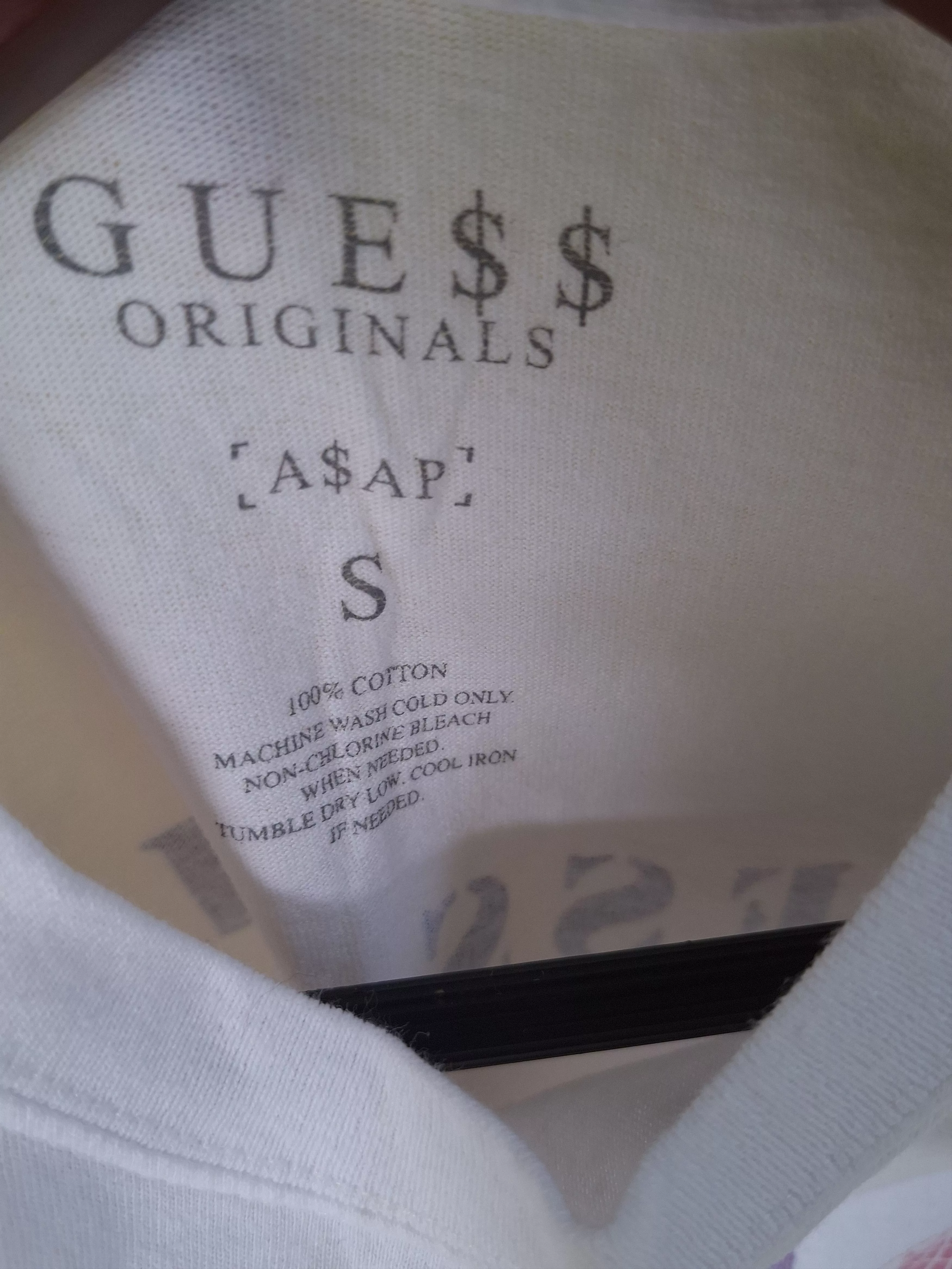 A$AP Rocky Short Sleeve T Shirts A$AP Rocky × Guess Guess Asap Tees t shirt White