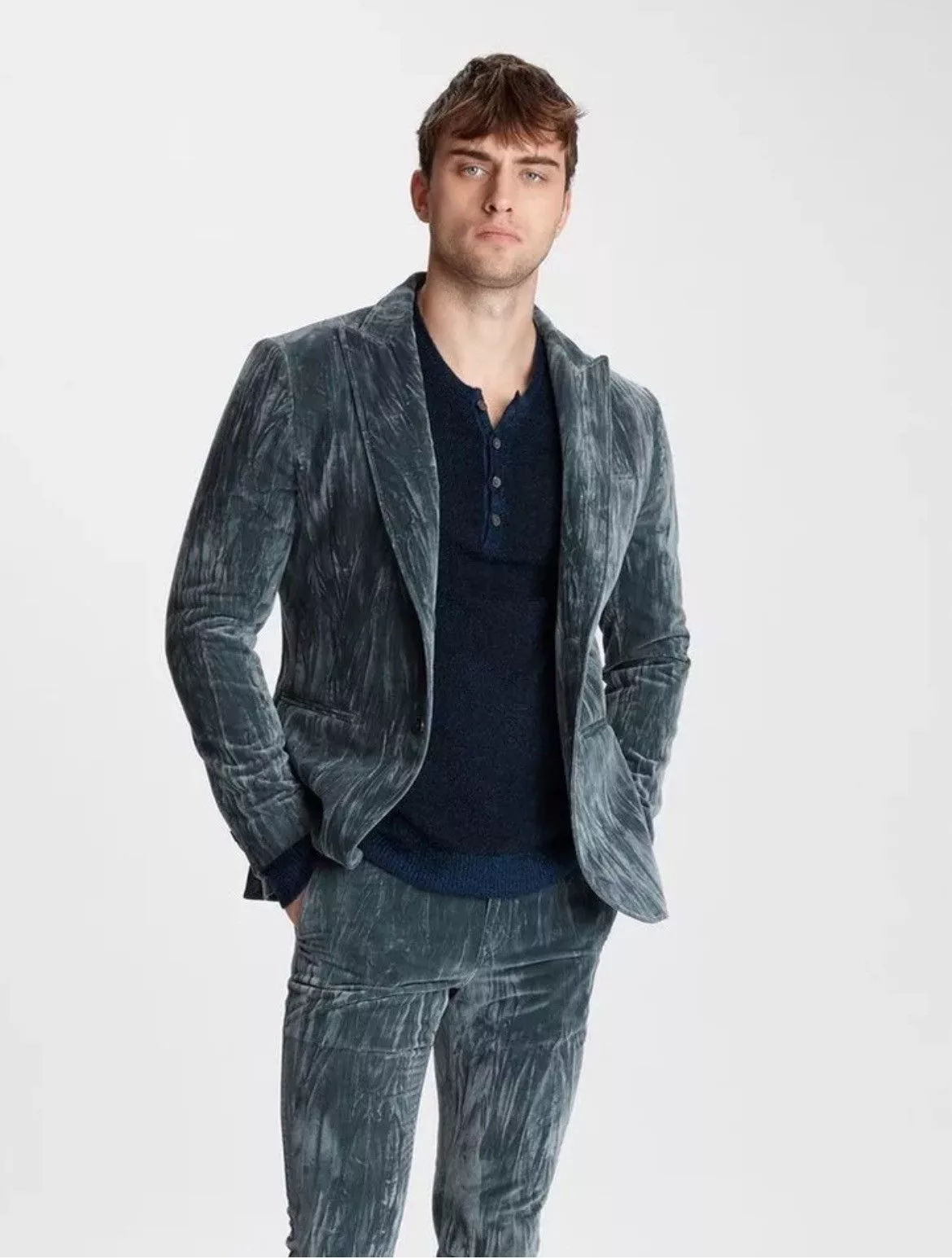 John Varvatos Light Jackets John Varvatos Crushed velvet jacket. 58x XXL Blue
