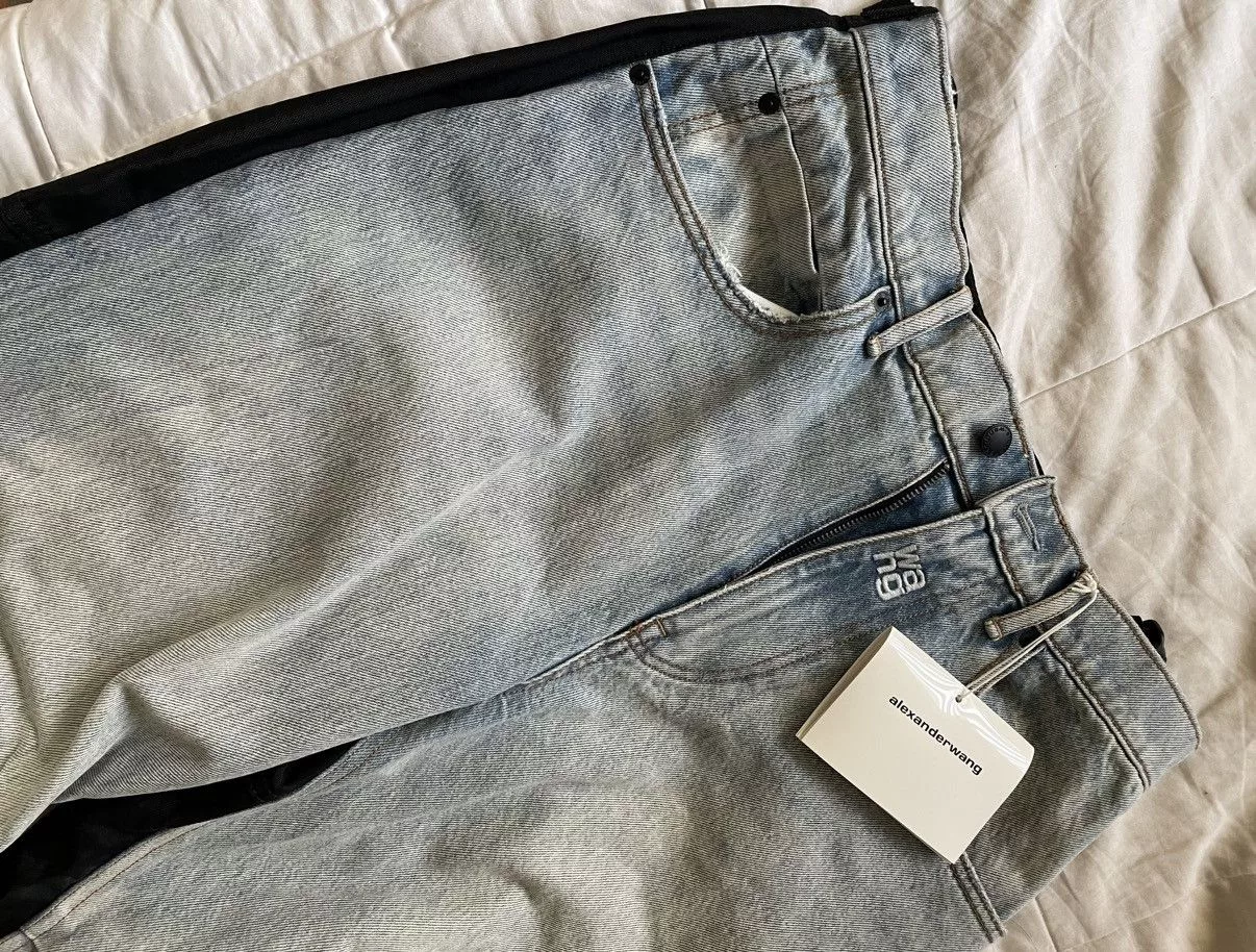 Alexander Wang Jeans Alexander Wang Blue & Black Denim Hybrid Cargo Jeans