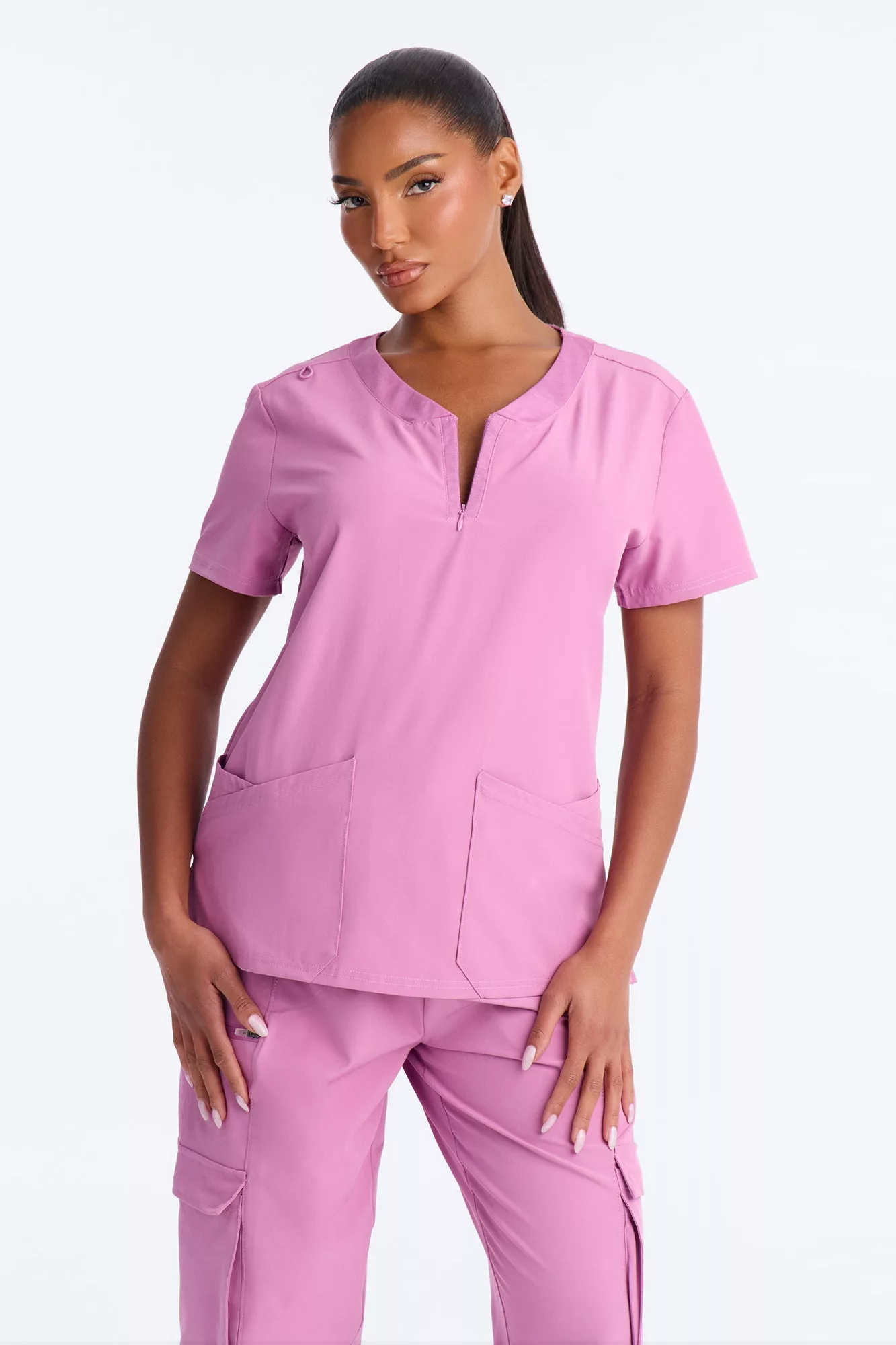 Double Shift Uniform Scrub Jogger Pant Set - Purple
