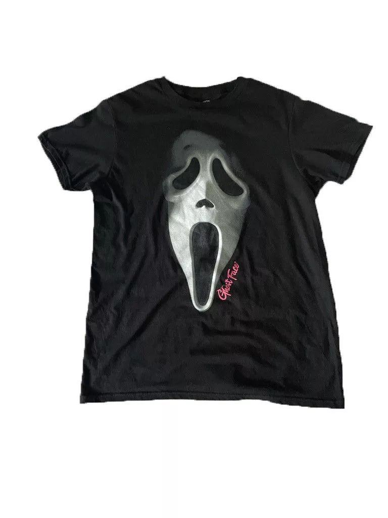 Vintage Short Sleeve T Shirts Vintage Ghost Face Tee Black