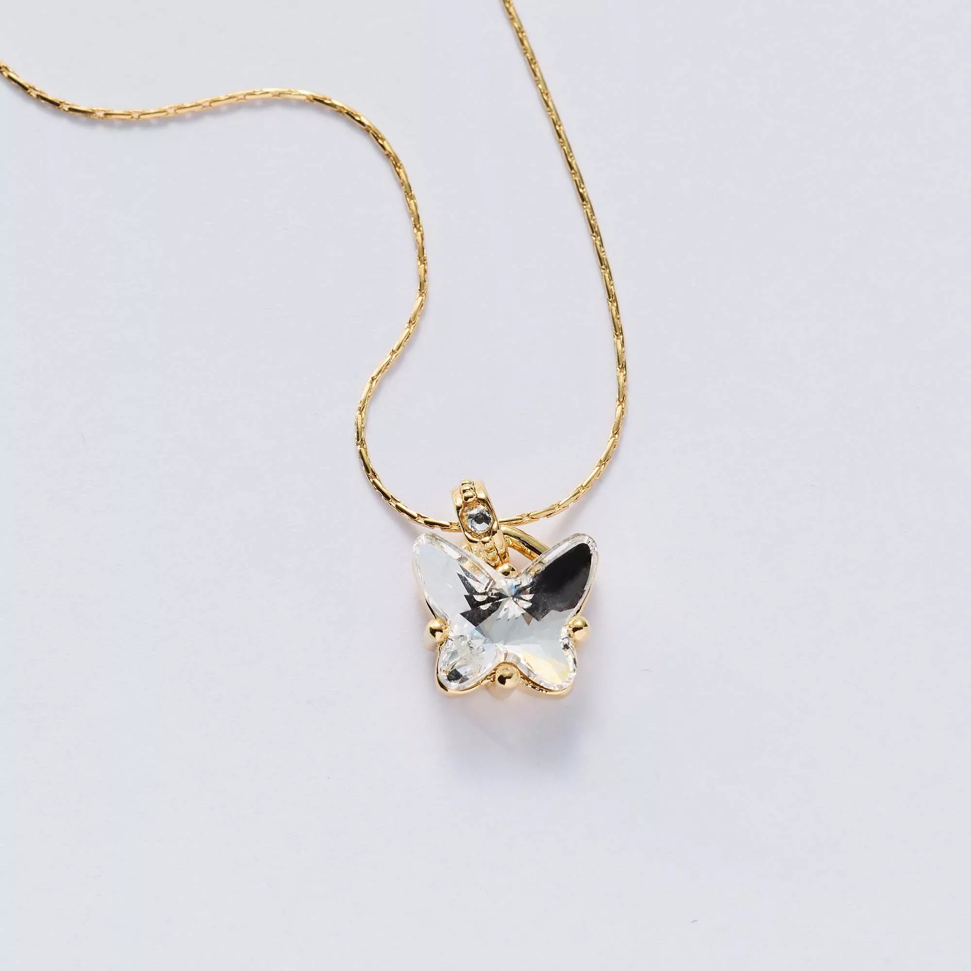 Crystal Butterfly Expandable Necklace