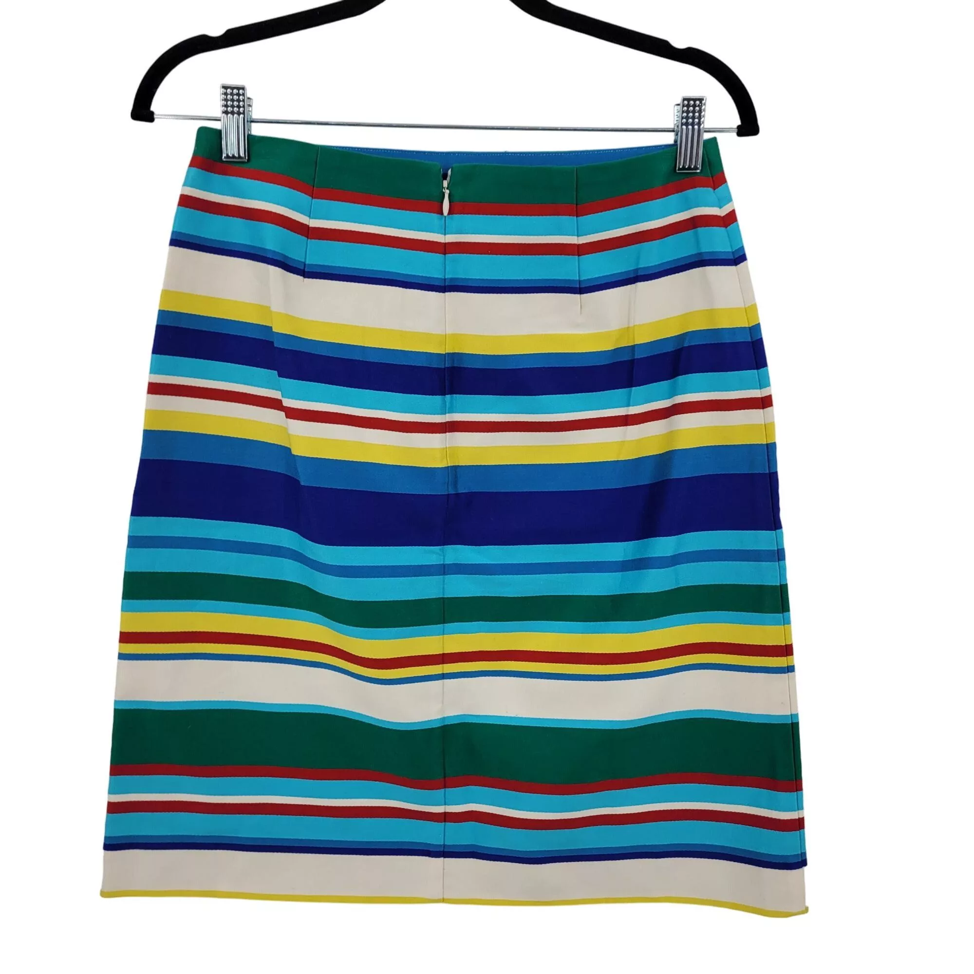 Talbots Mini Skirts Talbots Petites Pencil Skirt 4P Multicolor Rainbow Striped