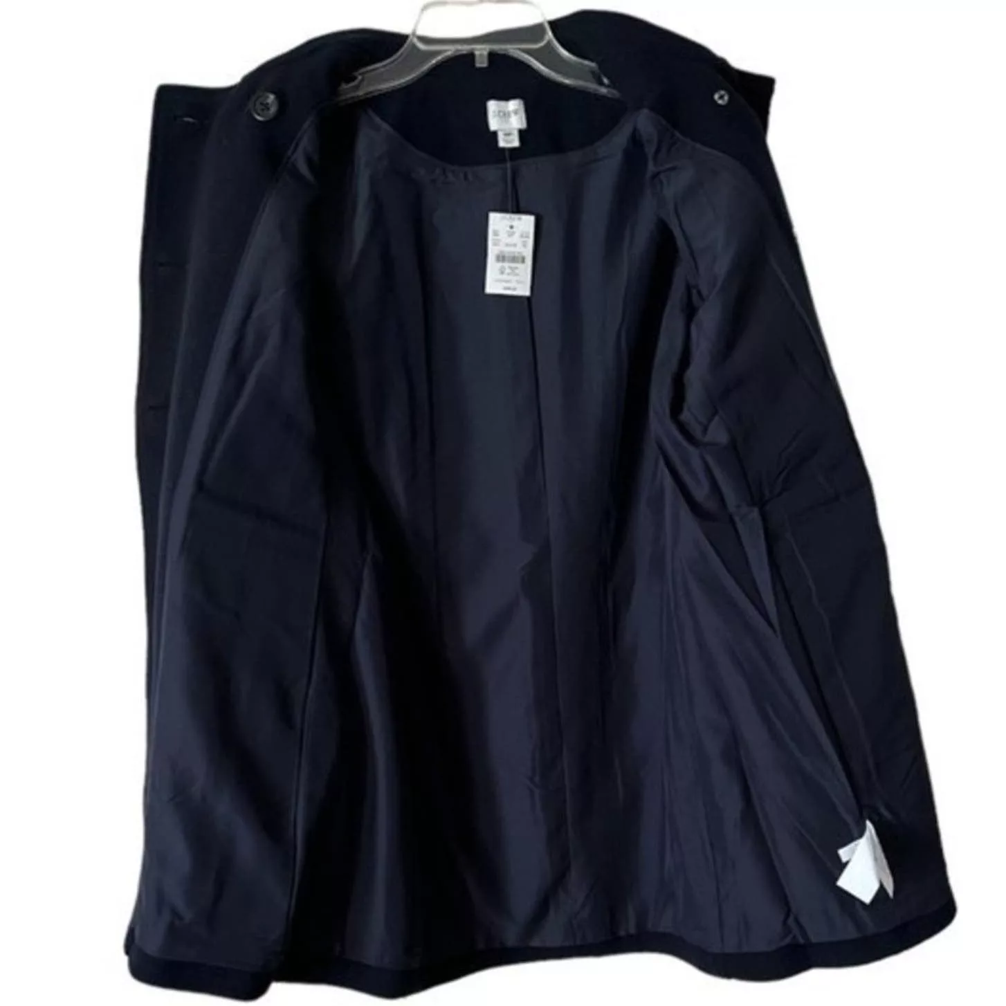 J.Crew Jackets J.CREW Petite Navy Wool-Blend Topcoat w/ Tags, 6P Blue